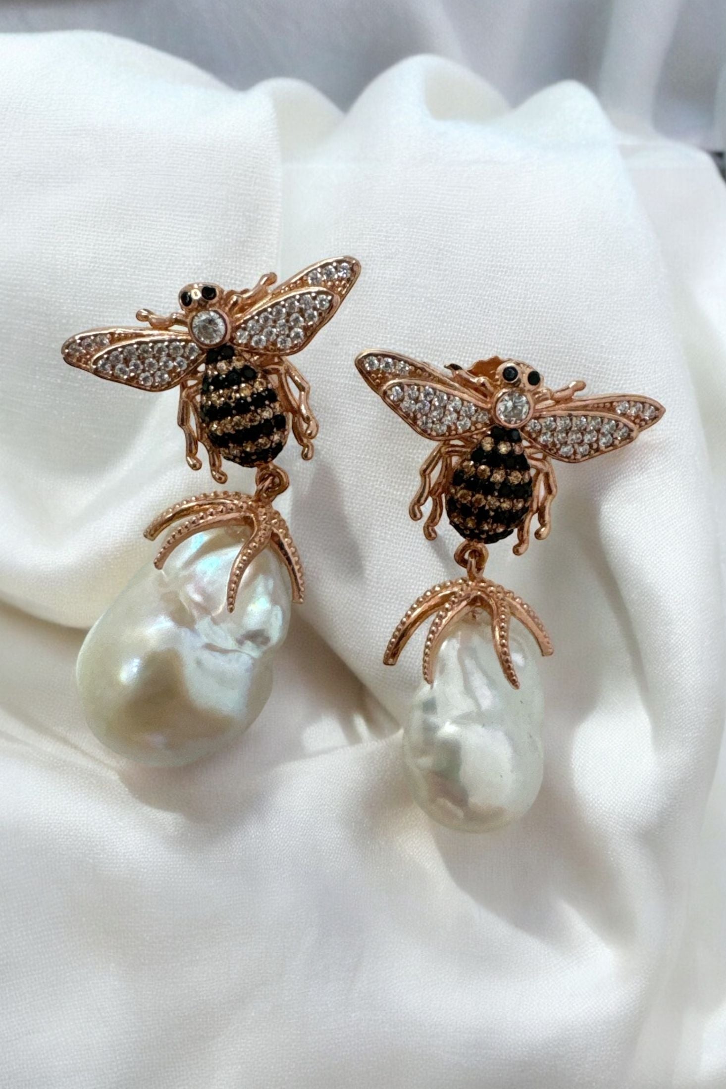Still life of the earrings.