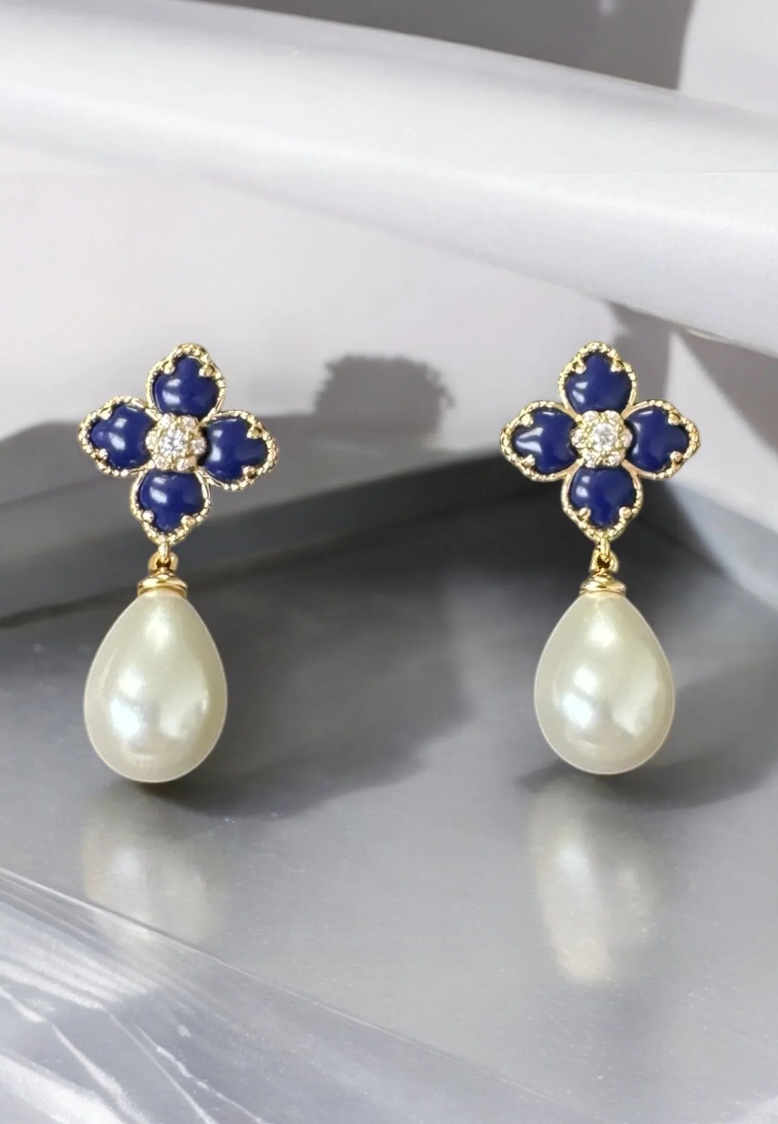 Still life of the earrings.