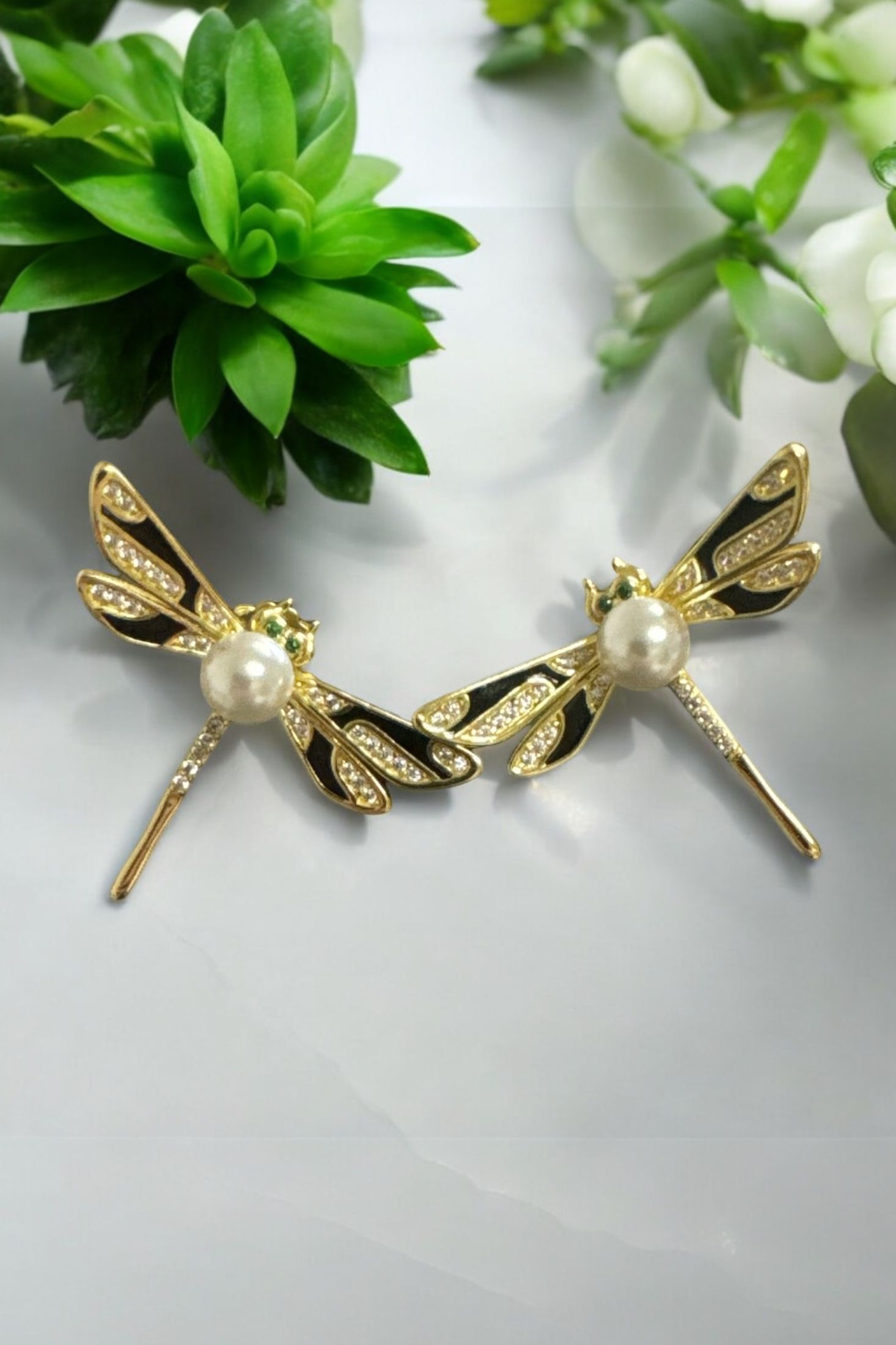 Still life of the earrings.