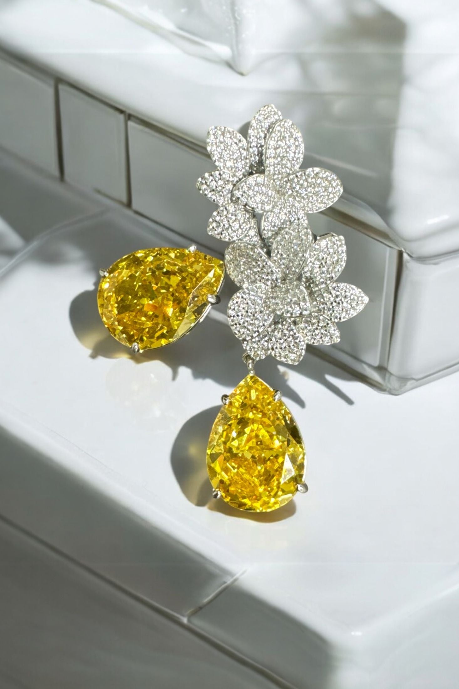 Still life of the earrings.