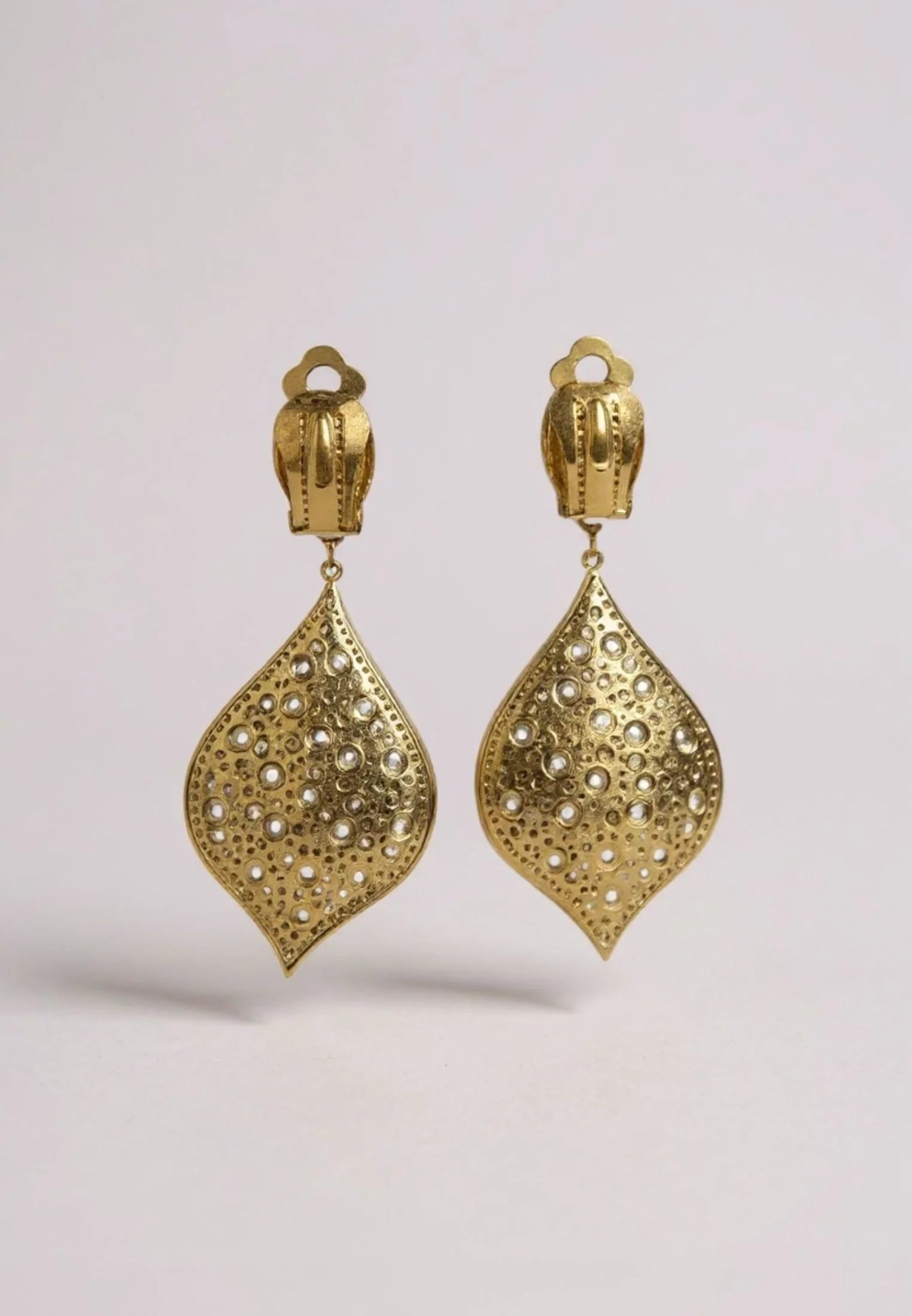 Clip-on backing of the earrings.