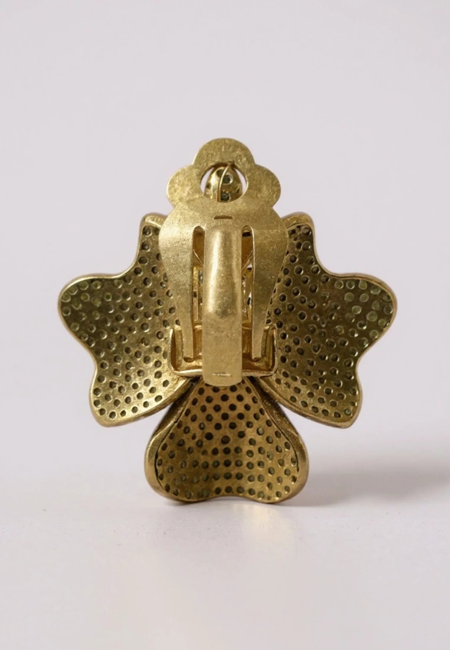 Clip-on backing of the earring.