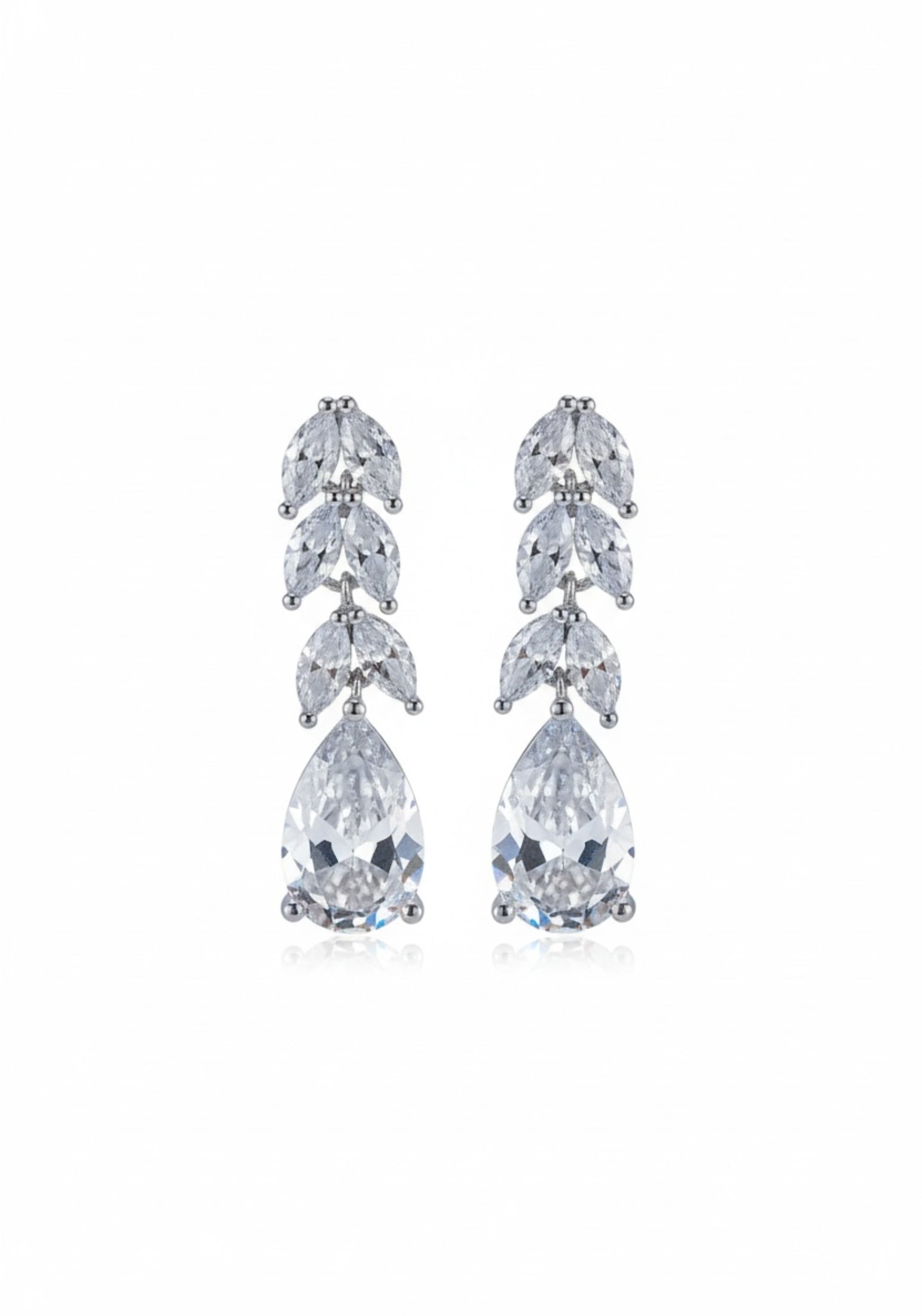 Happy Ever After Drop Earrings Silver