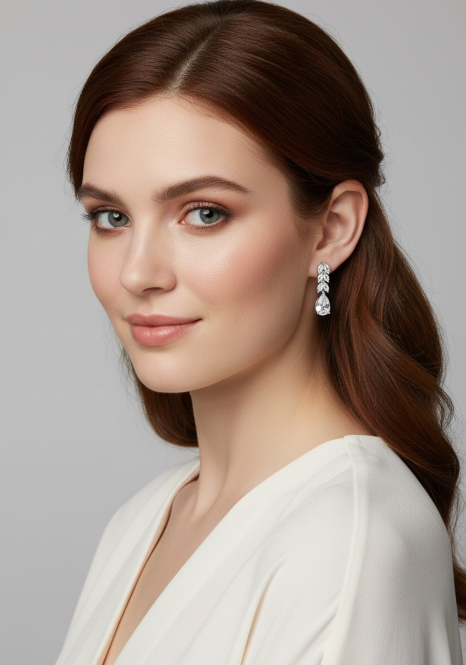 Happy Ever After Drop Earrings Silver