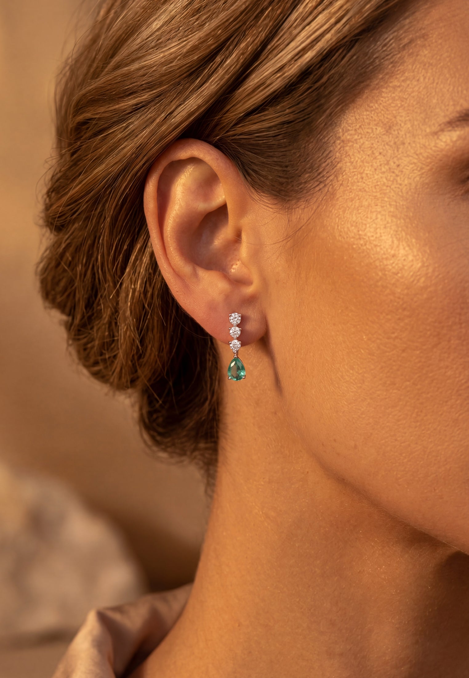 Delphine Paraiba Tourmaline Triple Drop Earrings Silver