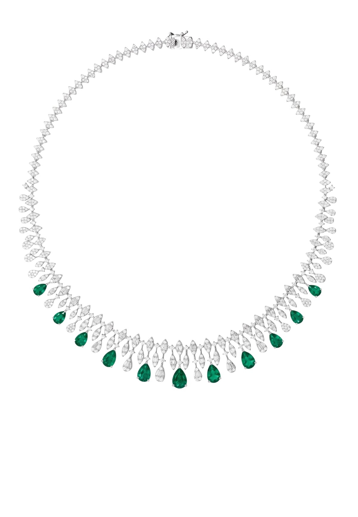 Collier de Caractère Duchess Émeraude Argent