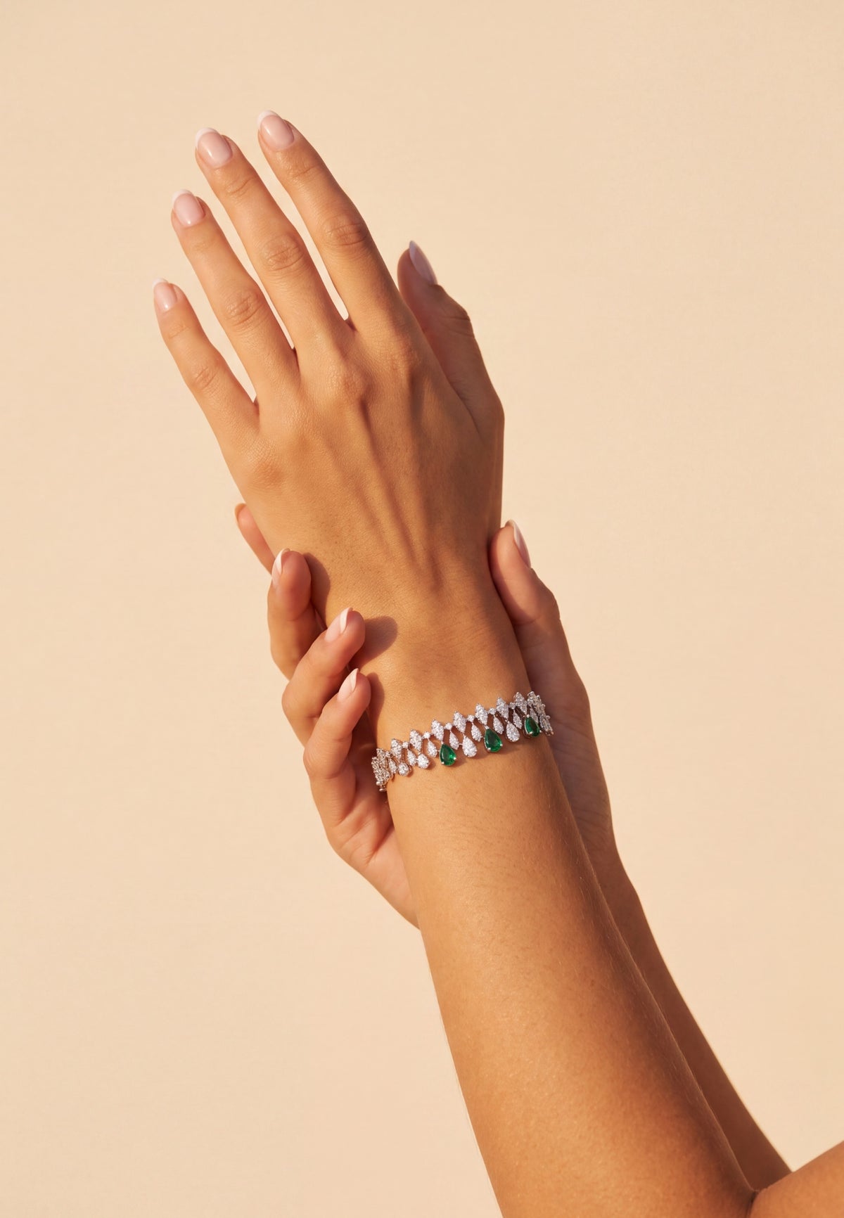 Bracelet Tennis Duchess Émeraude Argent