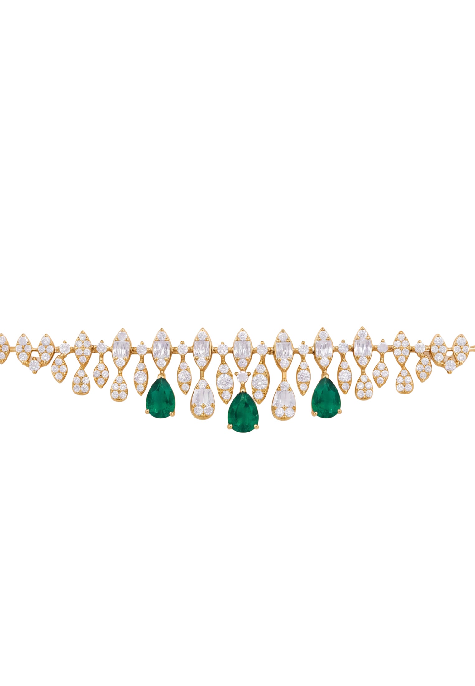 Duchess Émeraude Bracelet tennis Doré