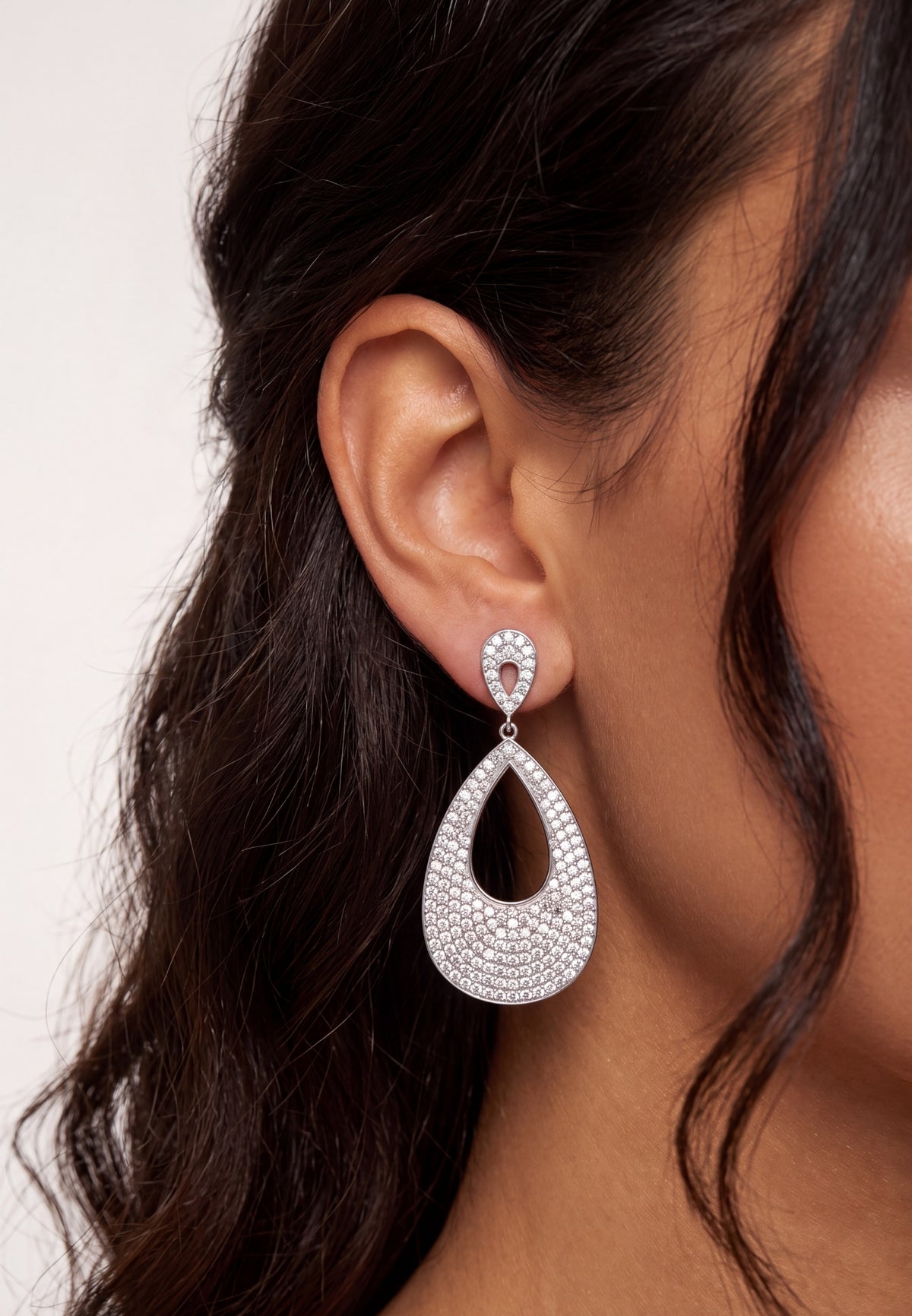 Samira Teardrop Earrings Silver