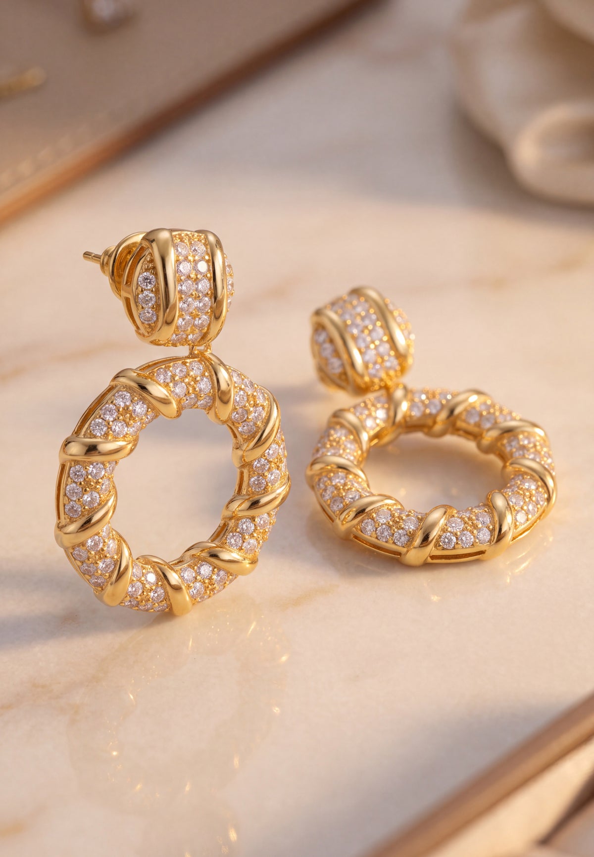 Chantilly Drop Earrings Gold