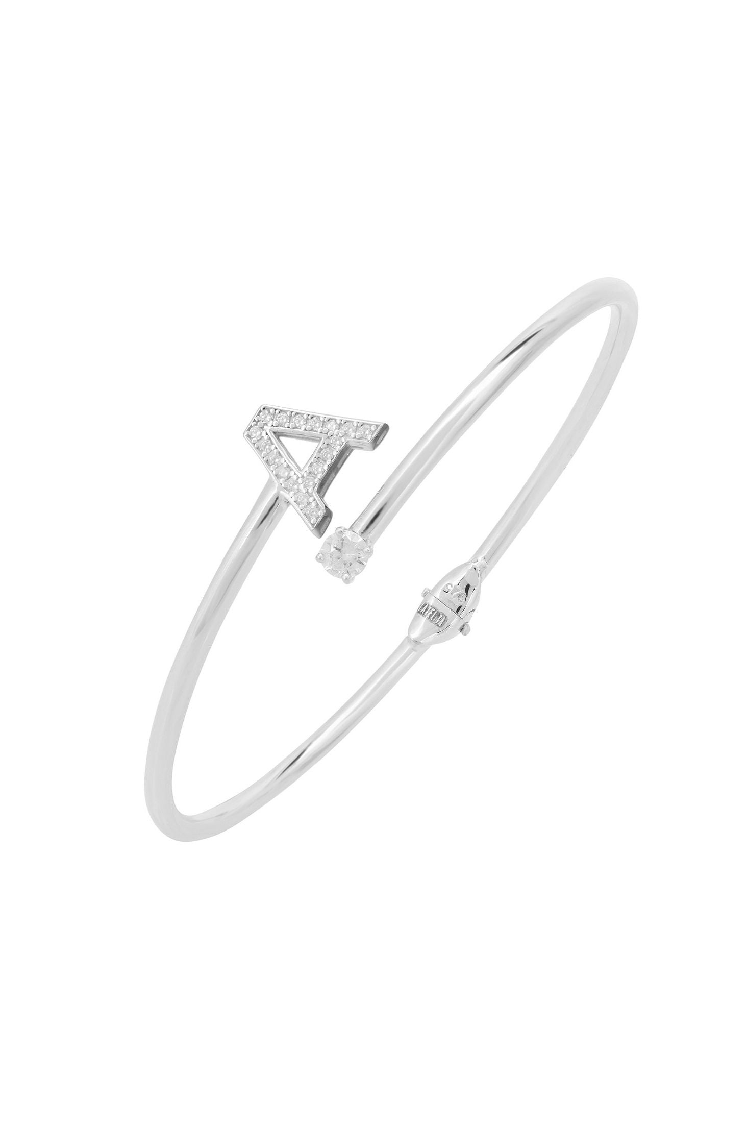 Initial 'A' silver bracelet.