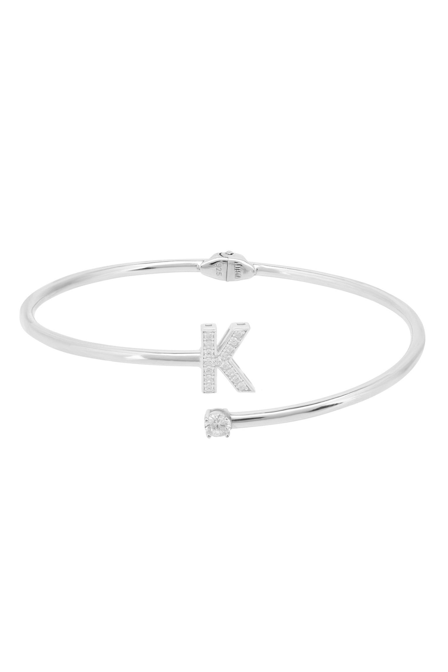 Initial 'K' silver bracelet.
