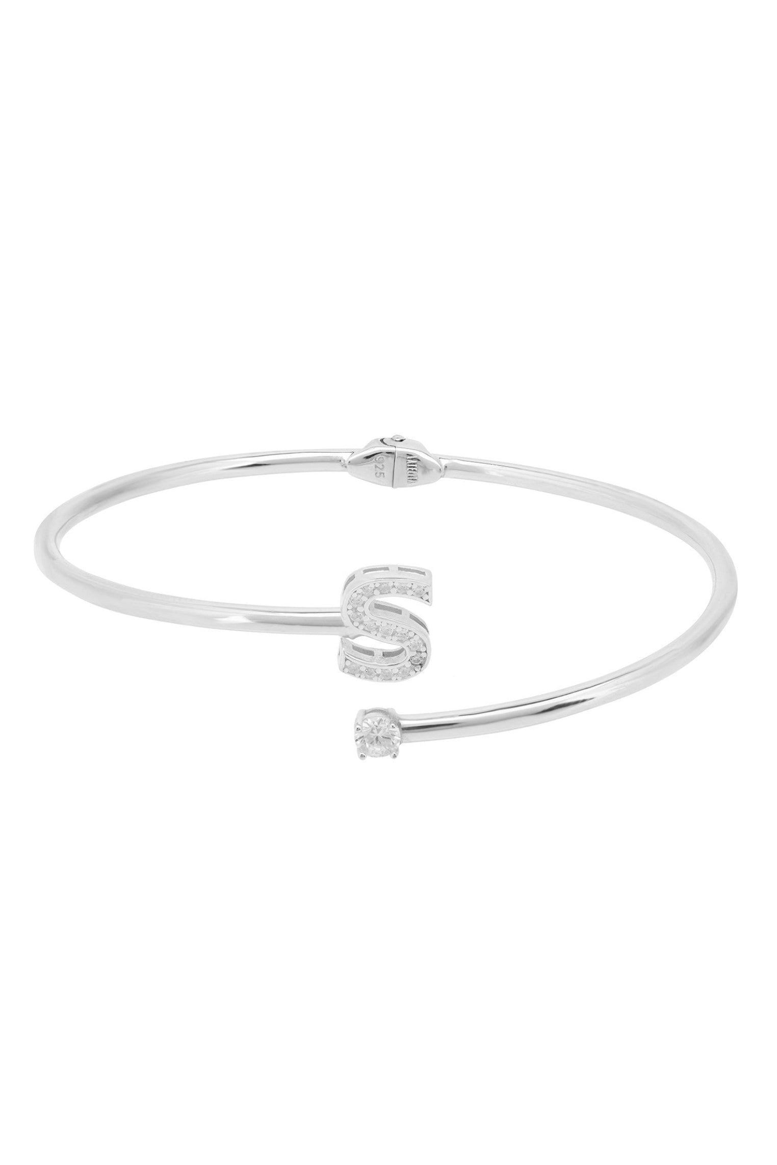 Initial 'S' silver bracelet.