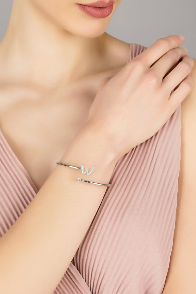 The bracelet worn by a model.