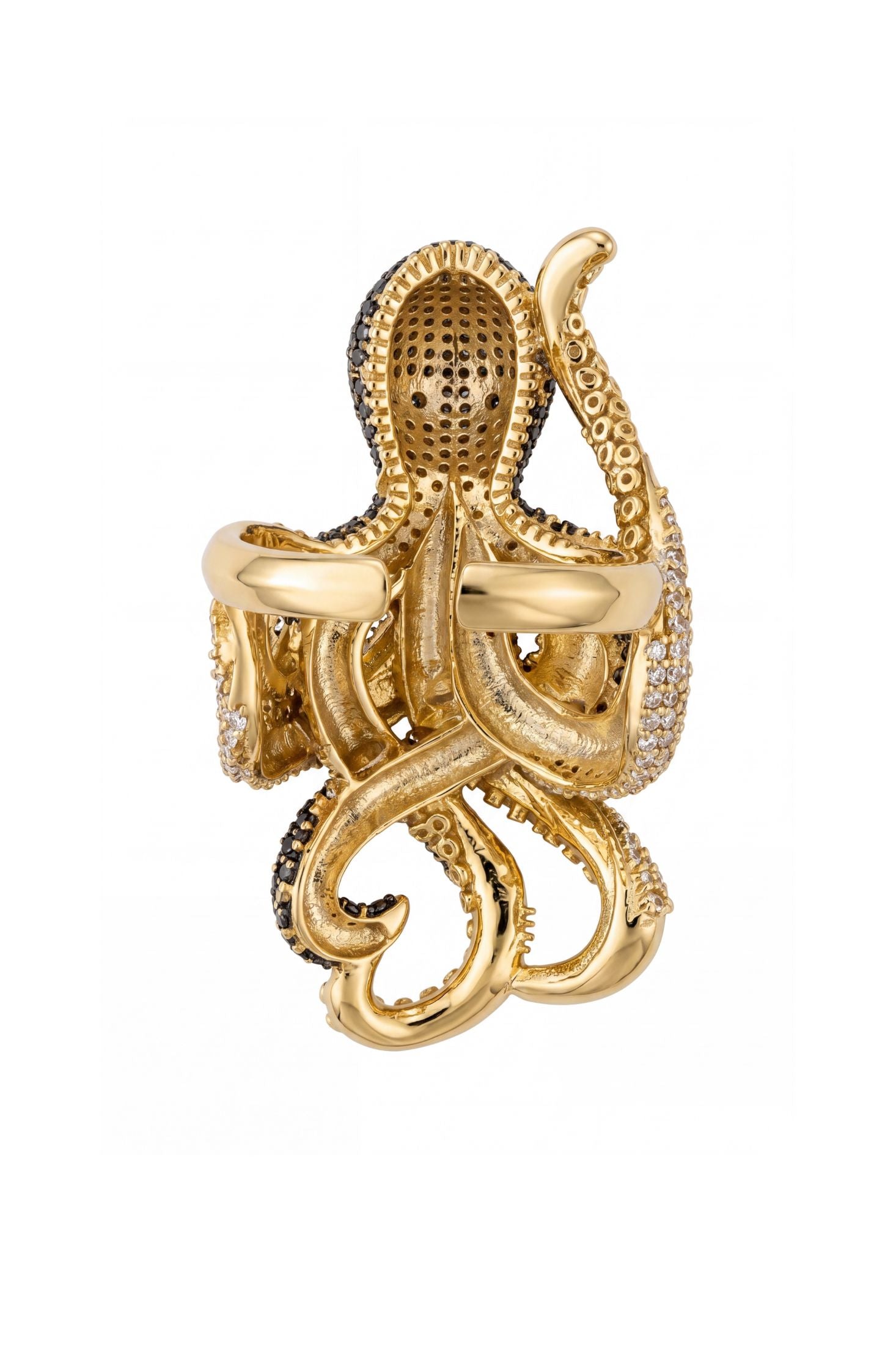 Octopus Cocktail Ring Nordic Gold Adjustable