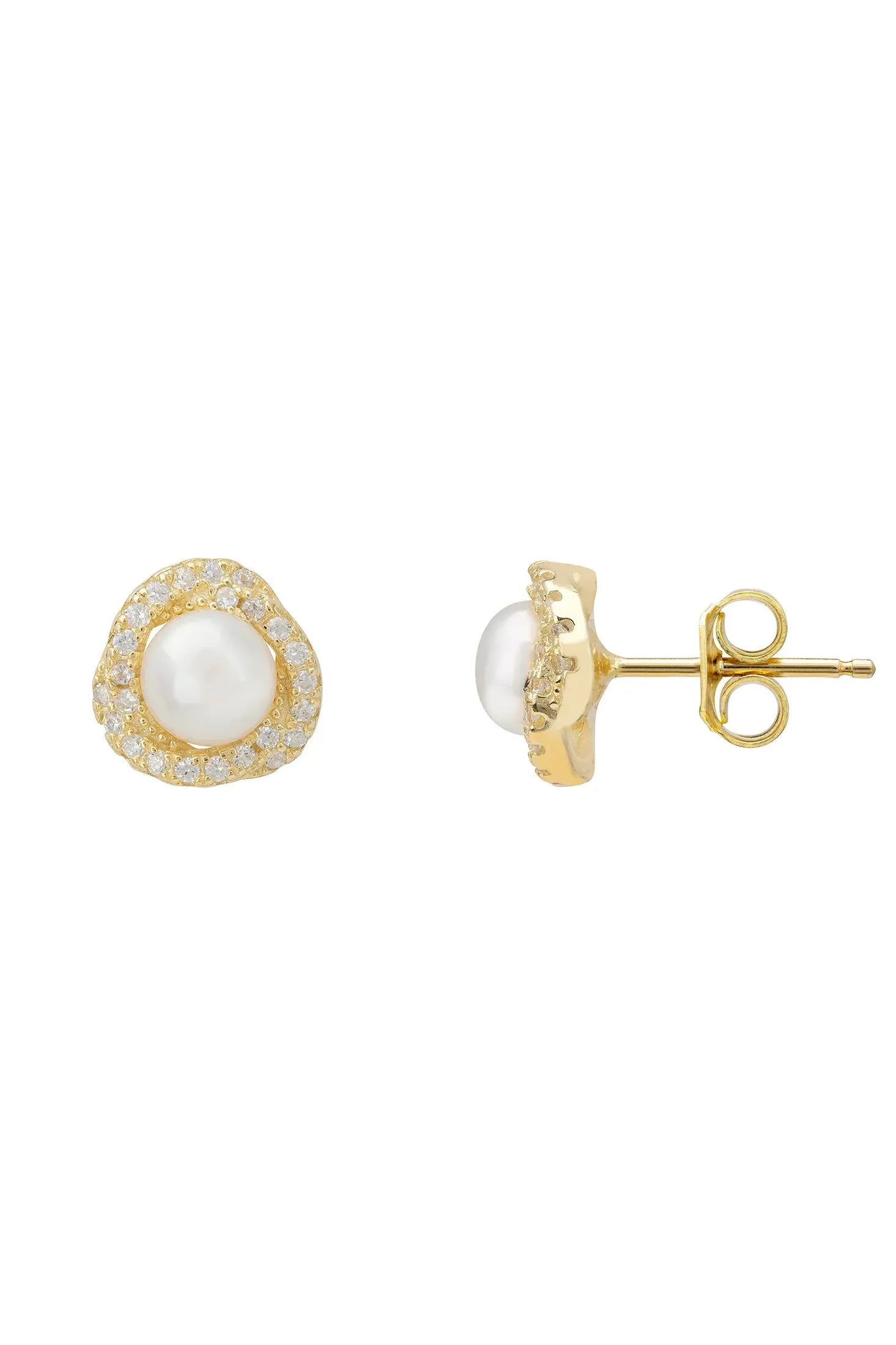 Push backing of the earrings.