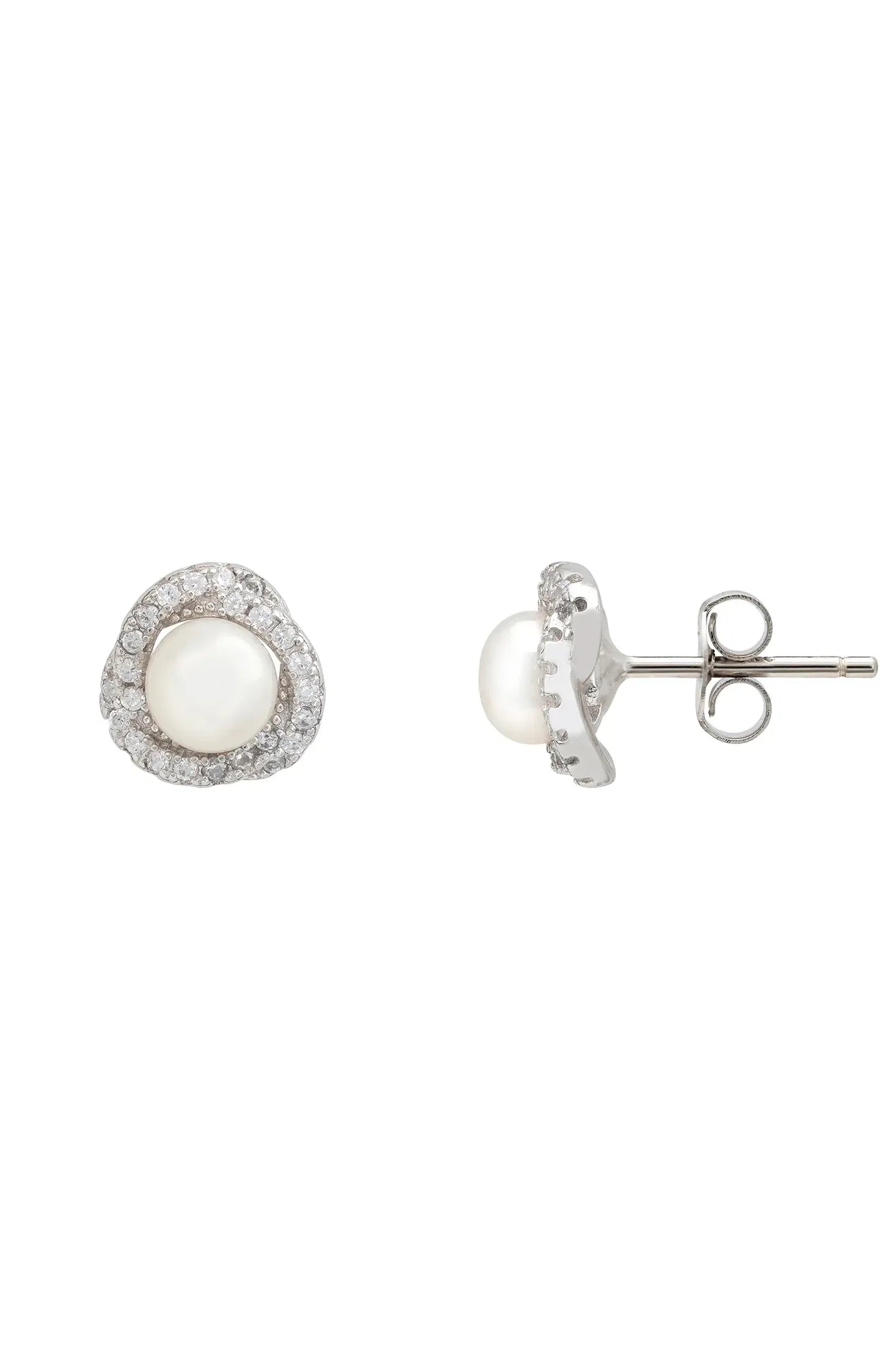 Push backing of the earrings.