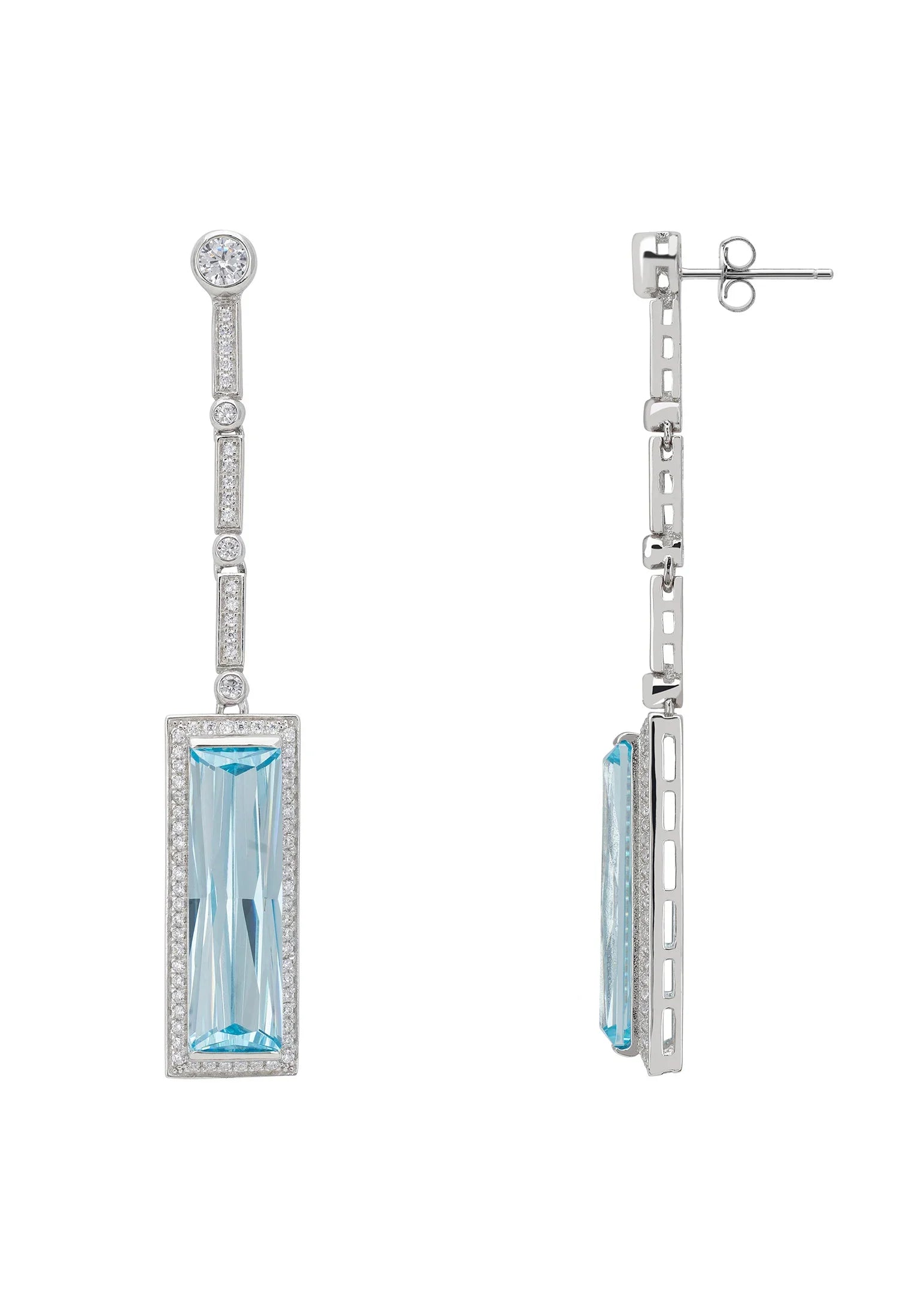 Push backing of the earrings.