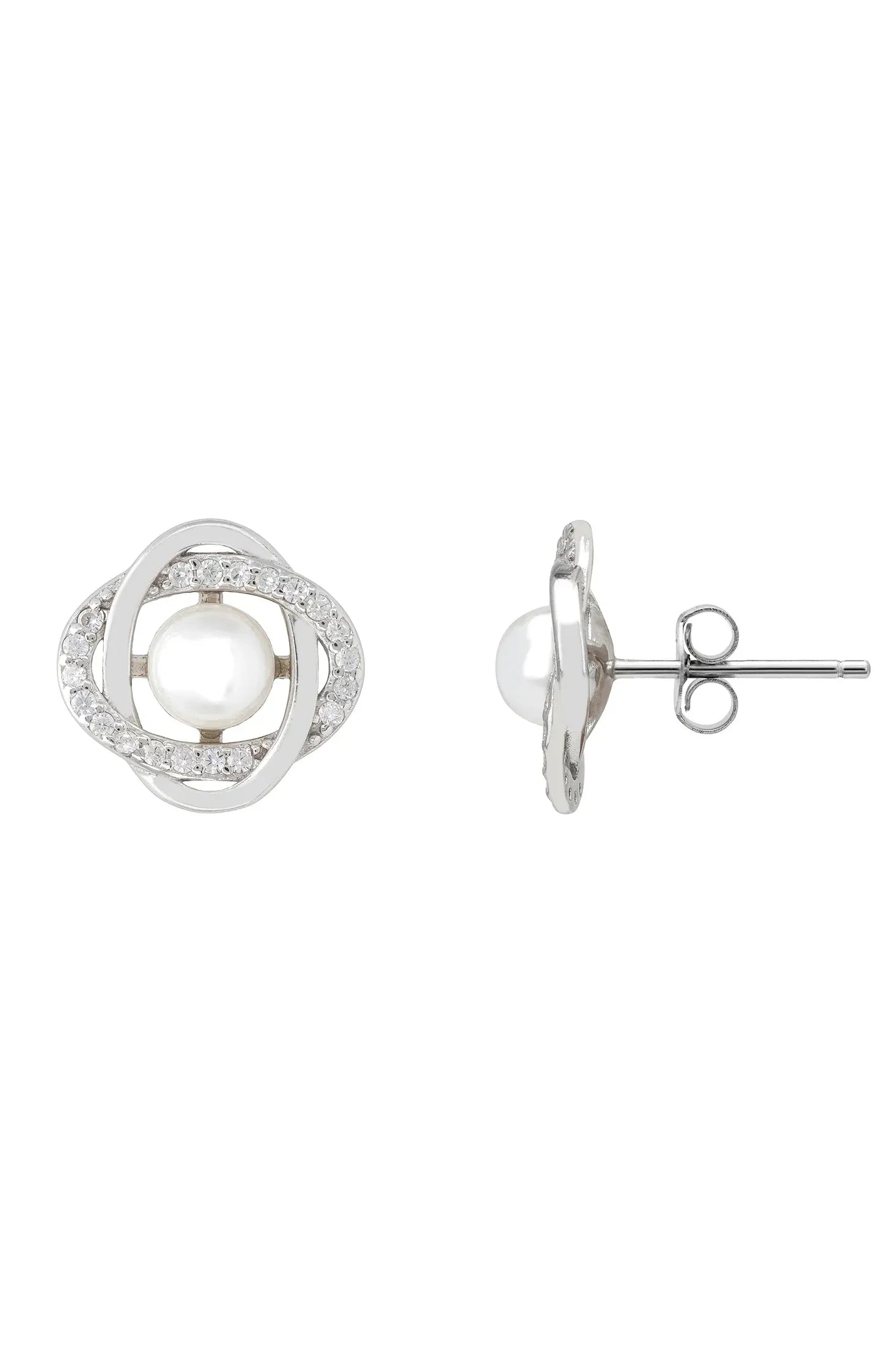 Push backing of the earrings.