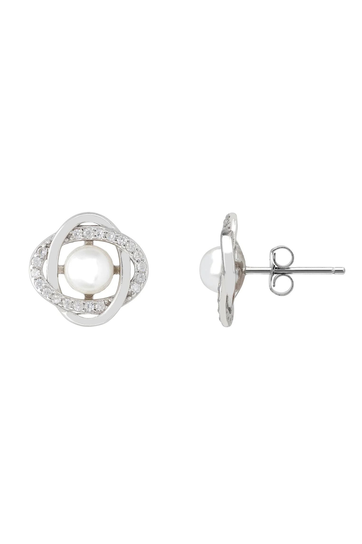 Push backing of the earrings.