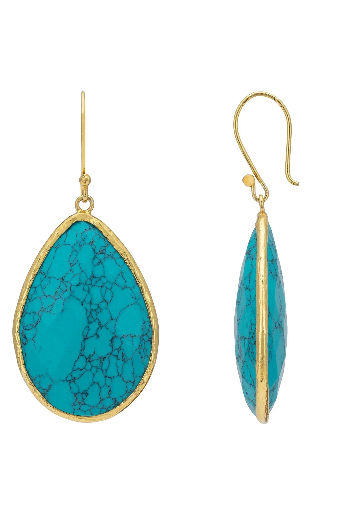 The hooks of the earrings.