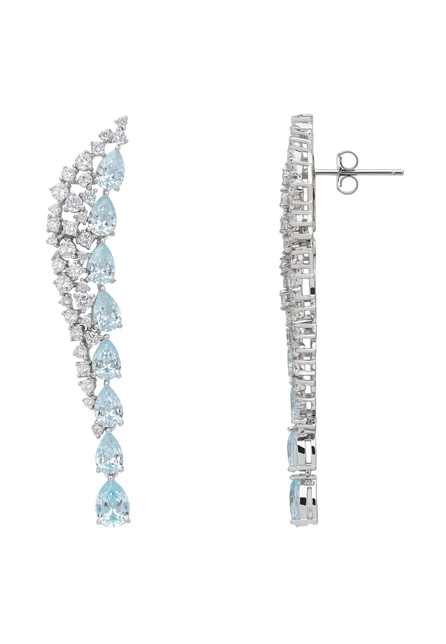 Push backing of the earrings.