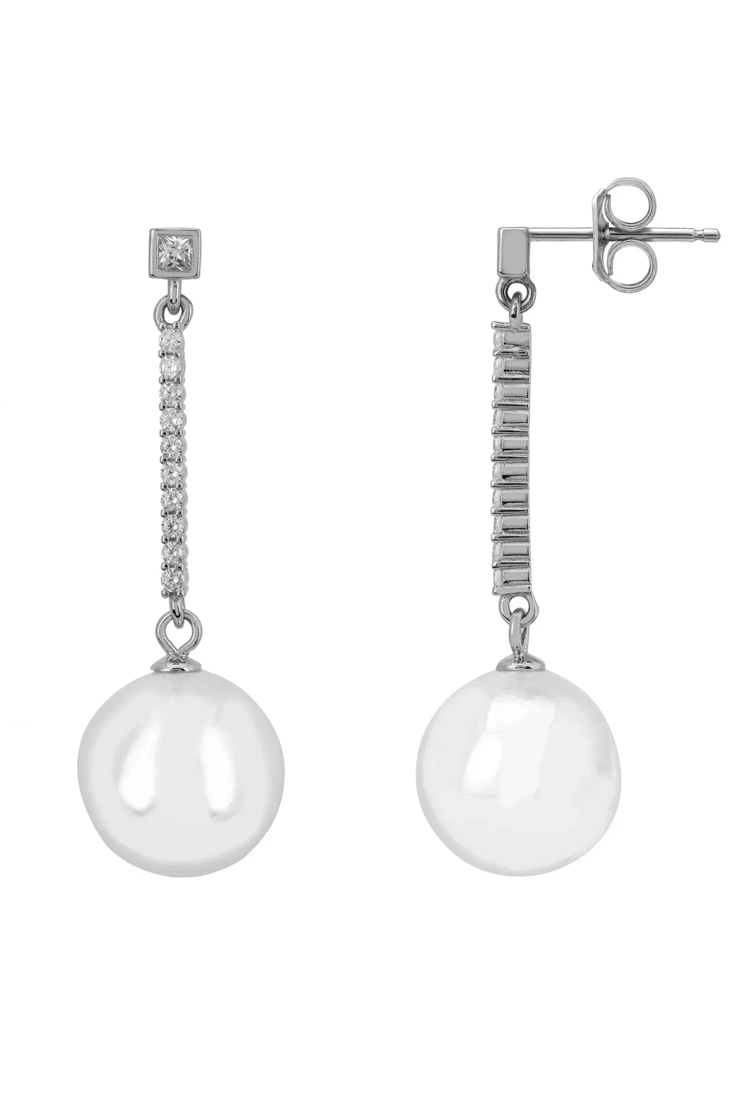 Push backing of the earrings.
