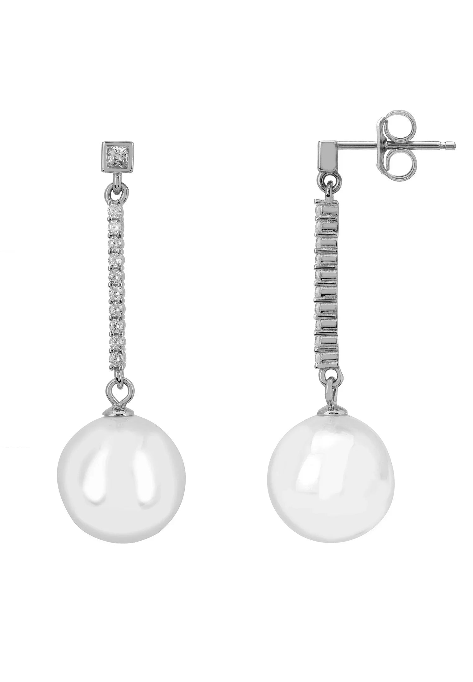 Push backing of the earrings.