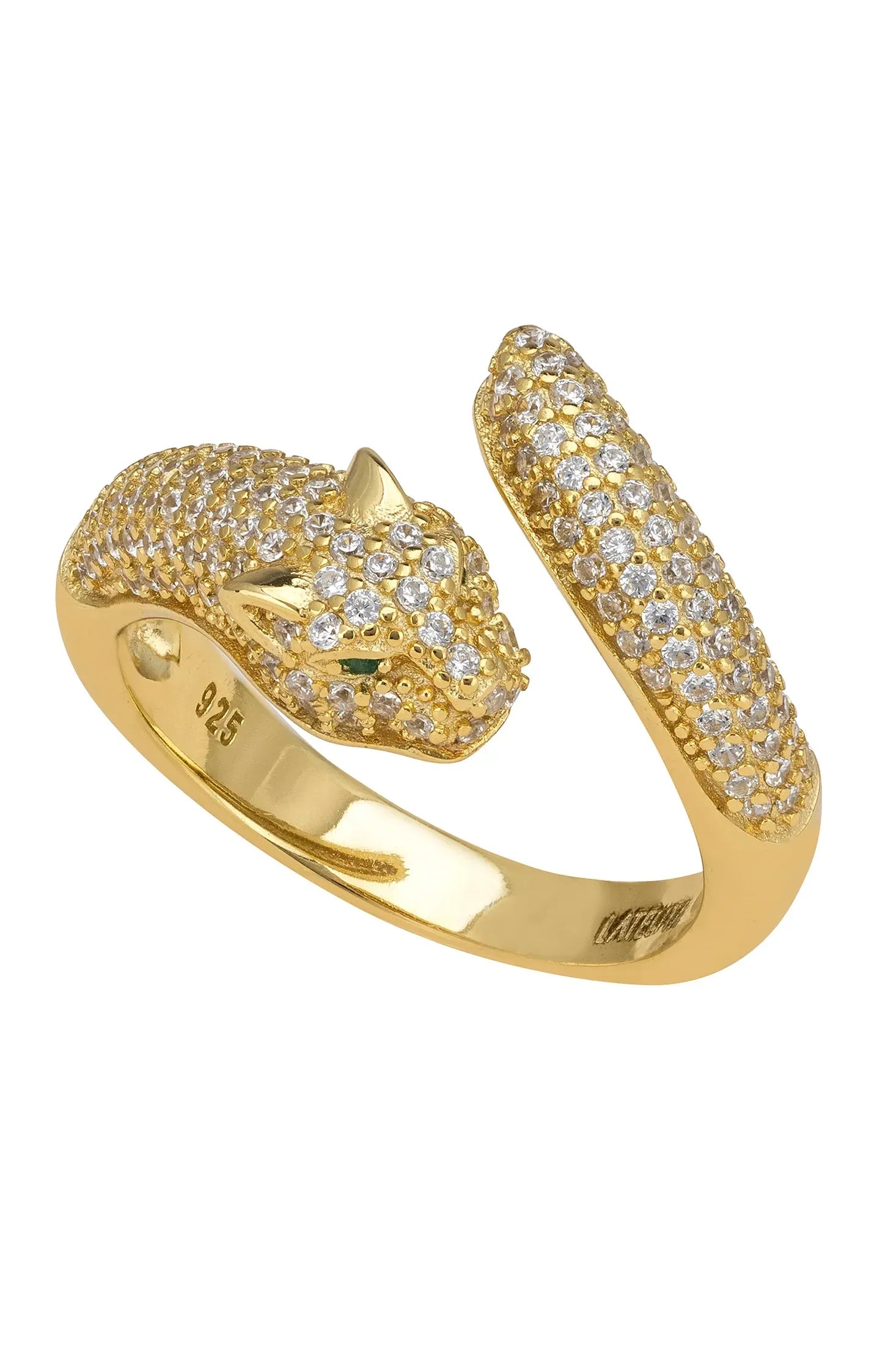 Diamond and gold jaguar ring.