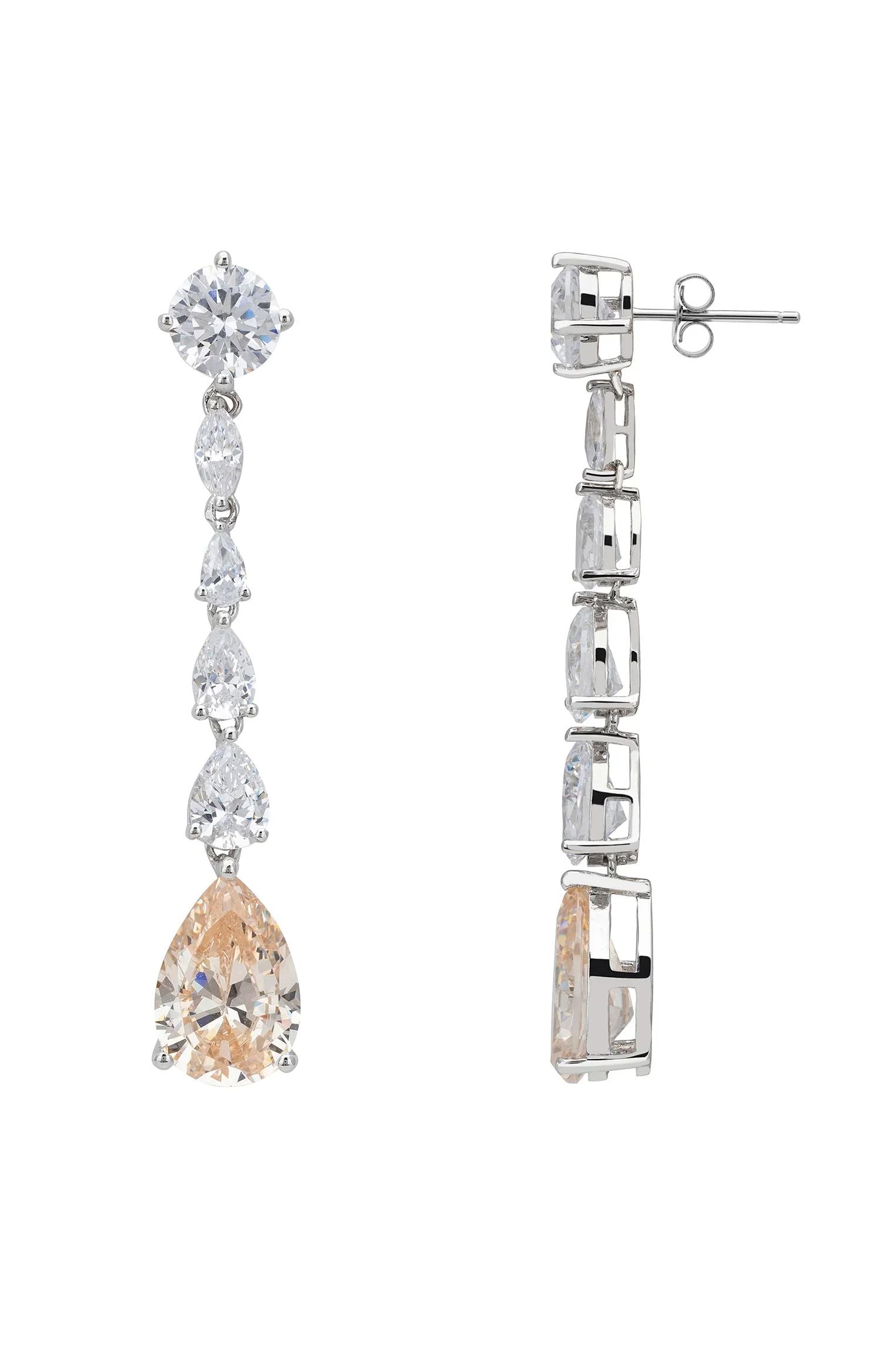 Push backing of the earrings.