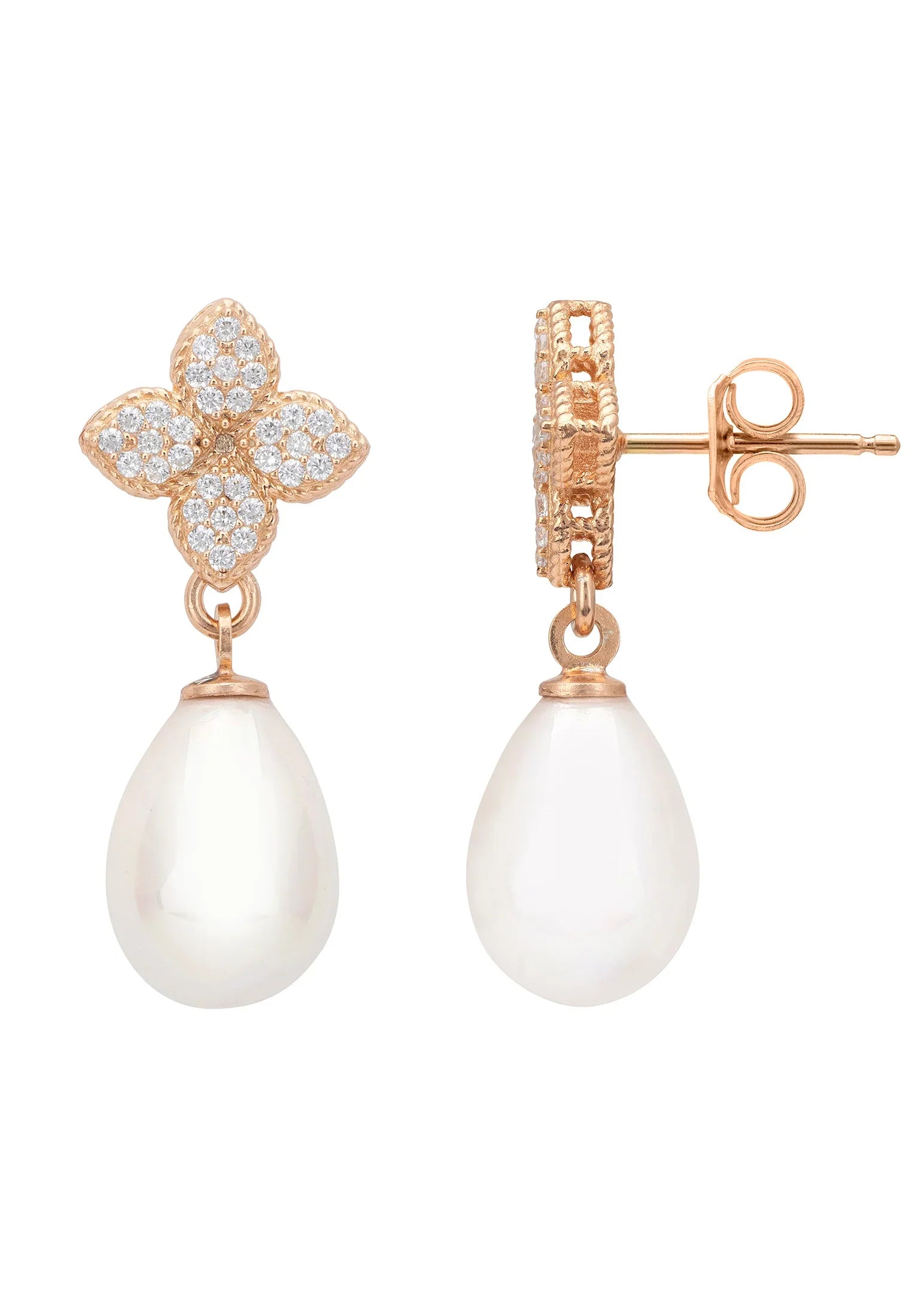 Push backing of the earrings.