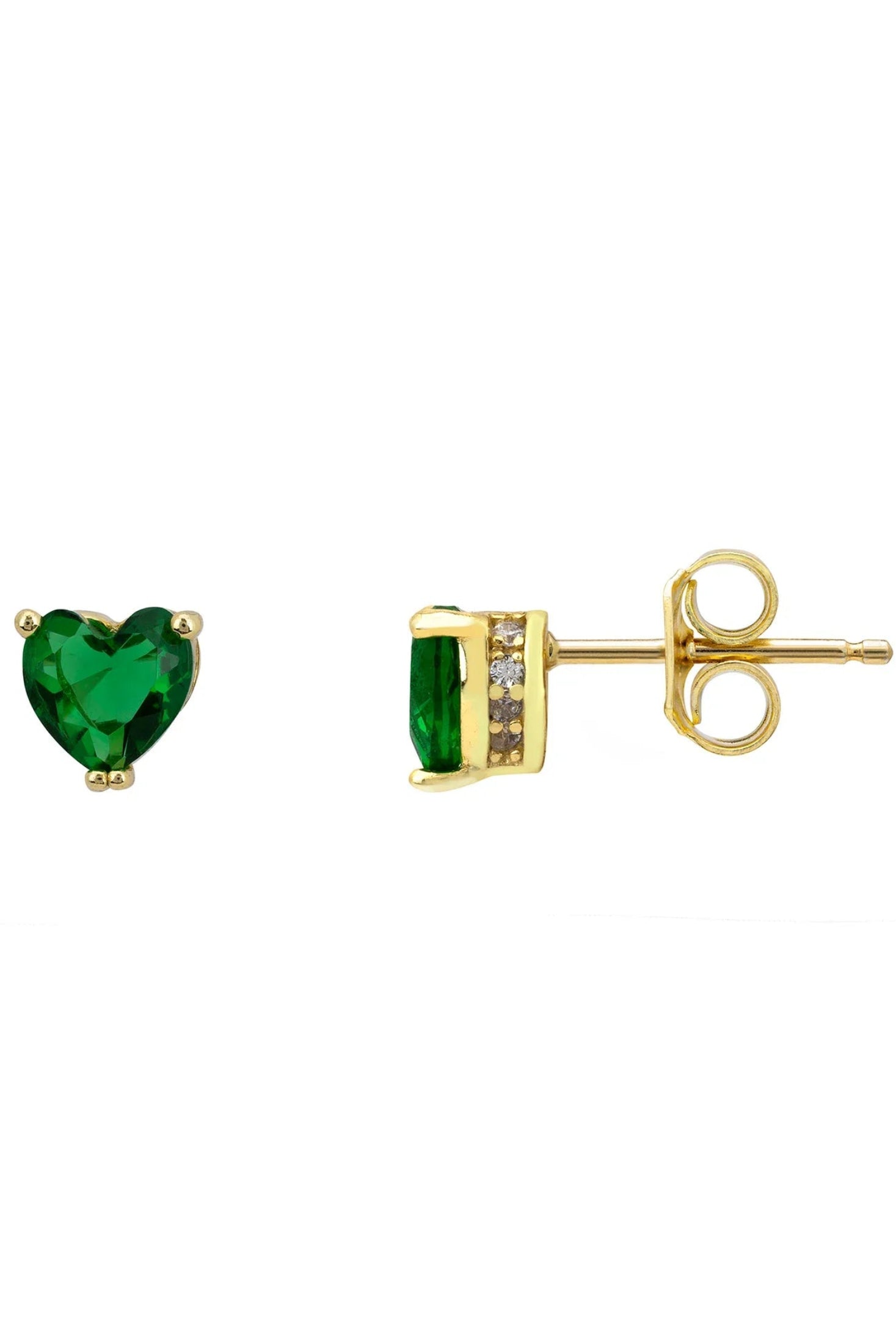 Push backing of the earrings.