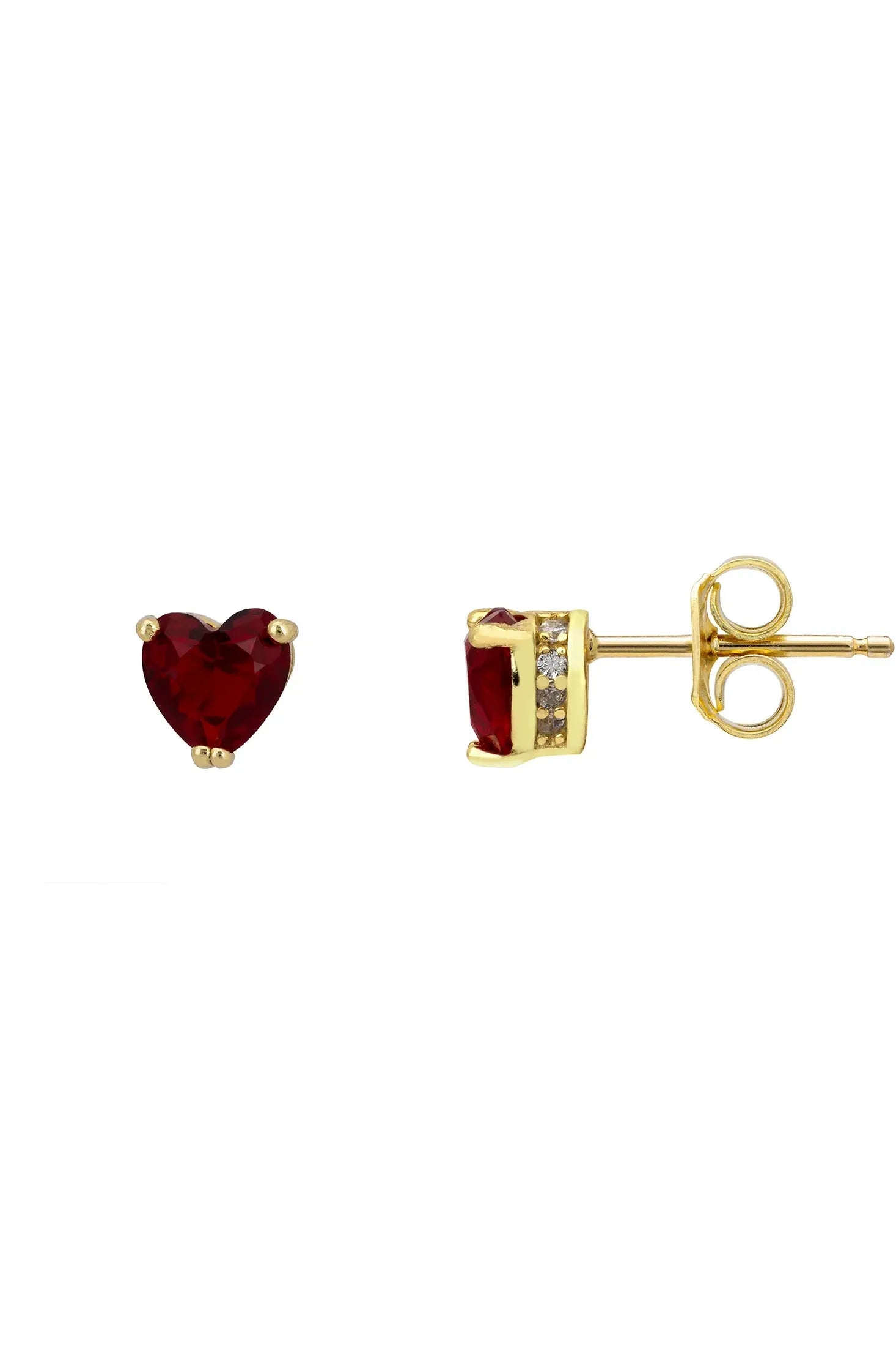 Push backing of the earrings.