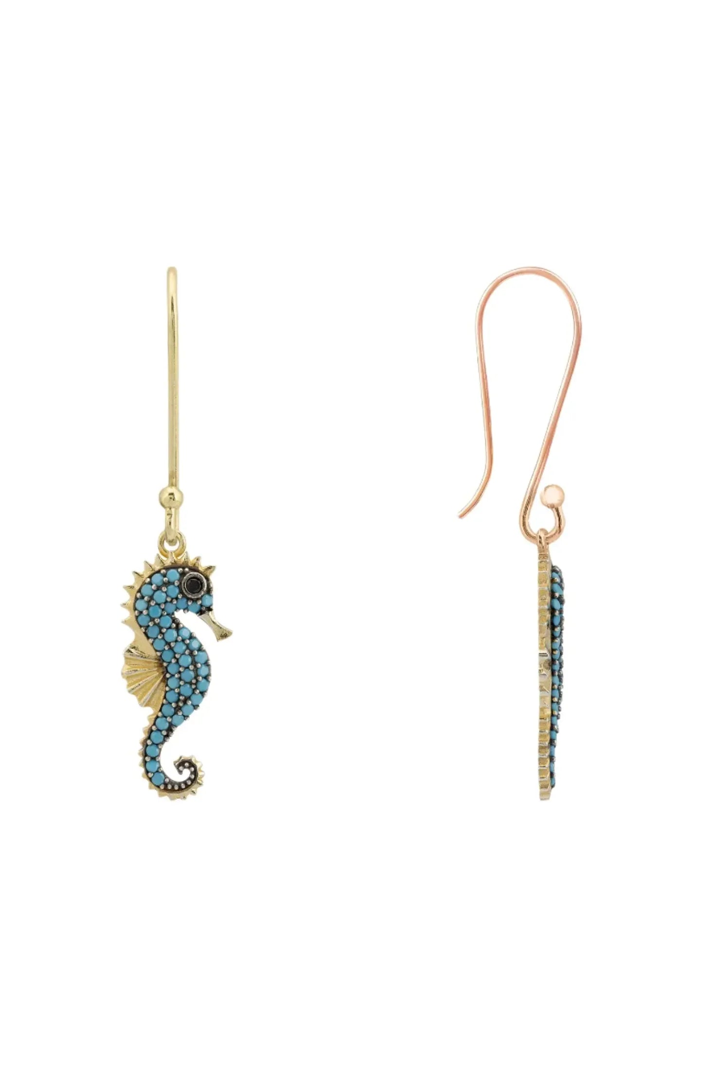 The hook of the earrings.