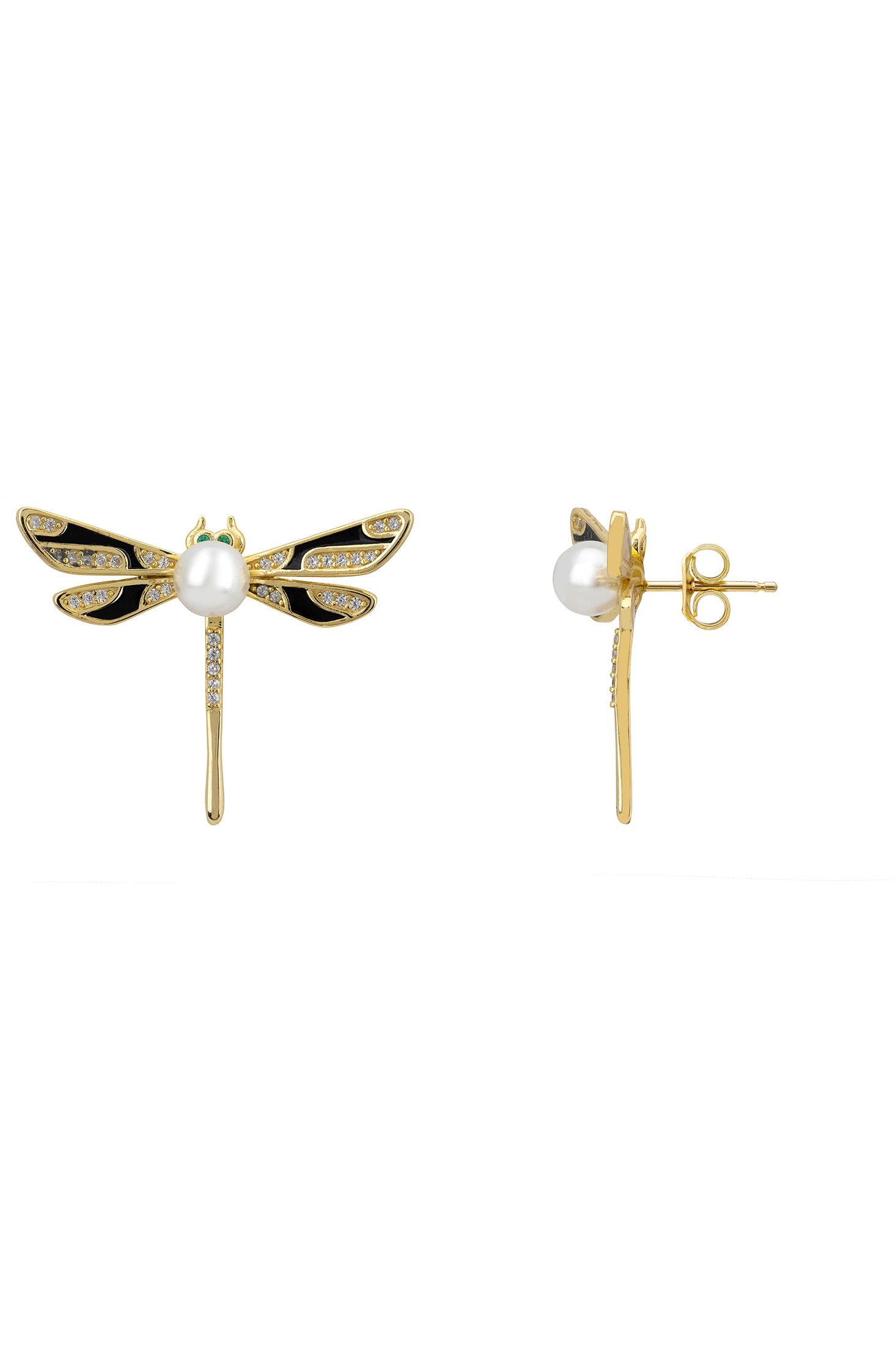 Push backing of the earrings.