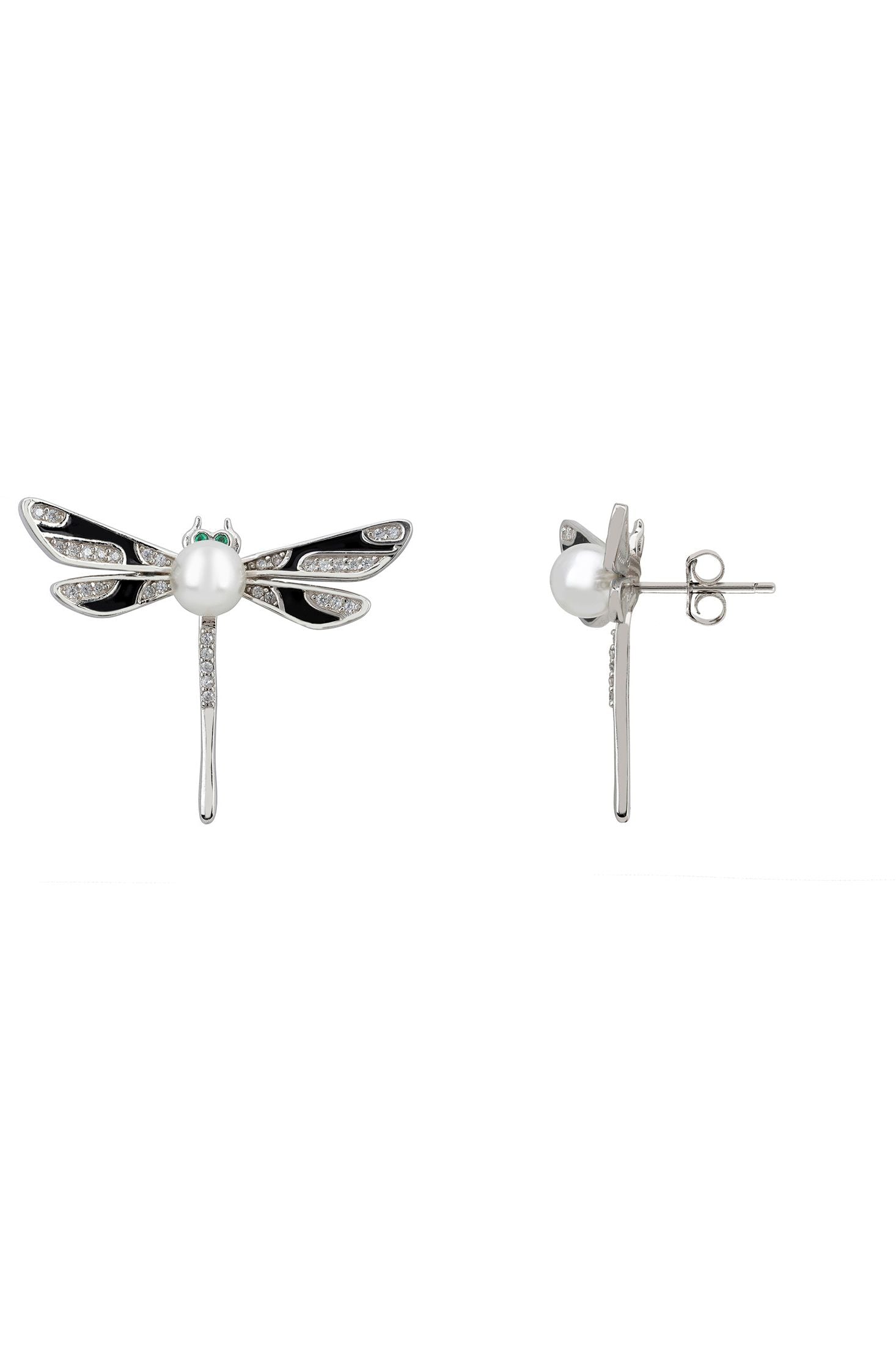 Push backing of the earrings.