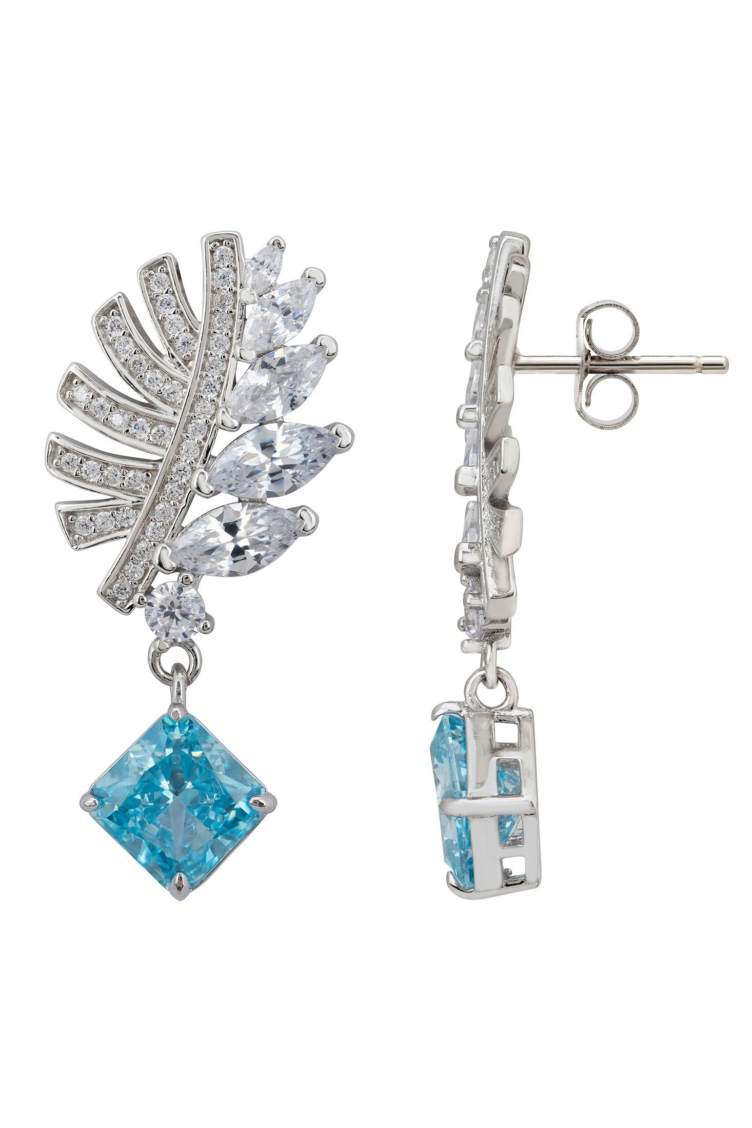Push backing of the earrings.
