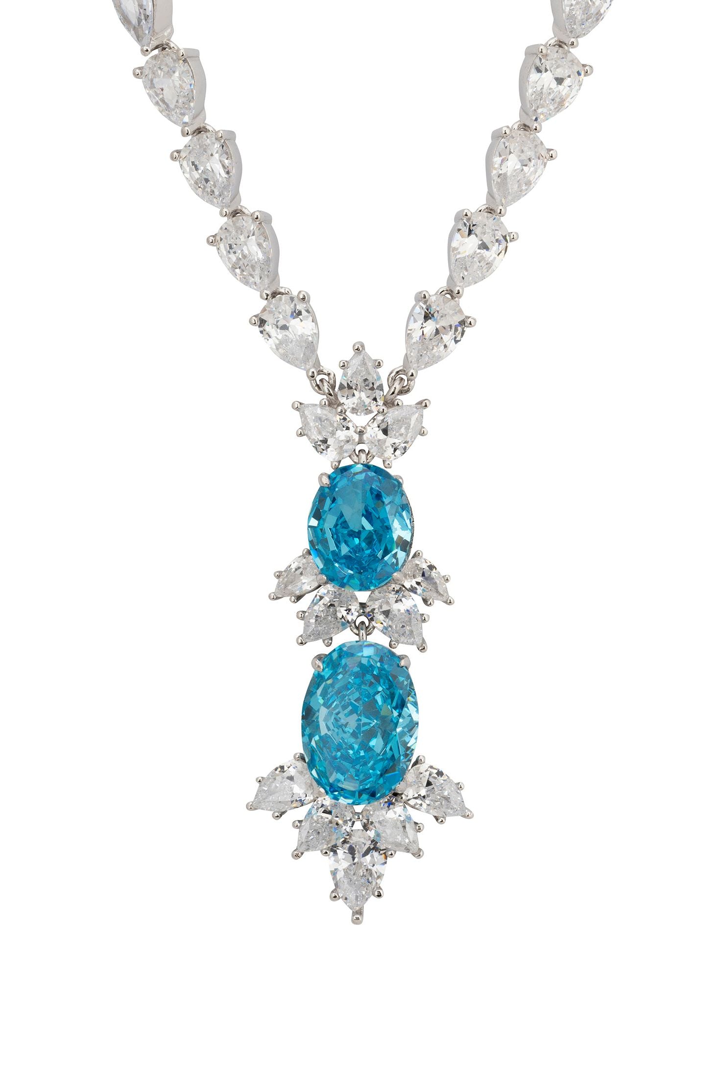 Close-up of the blue gemstone centerpiece.