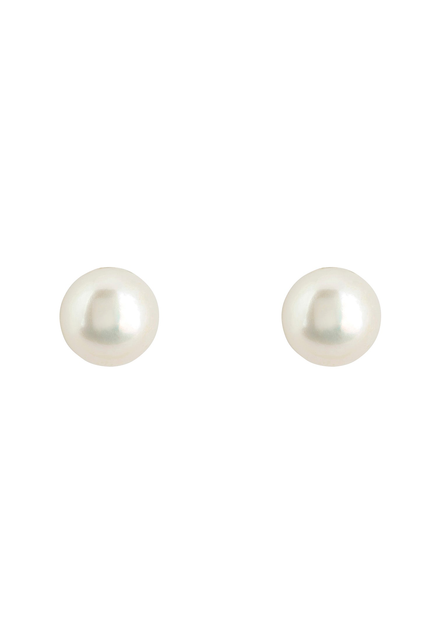Solid 14K Gold 11mm Classic Natural Pearl Stud Earrings