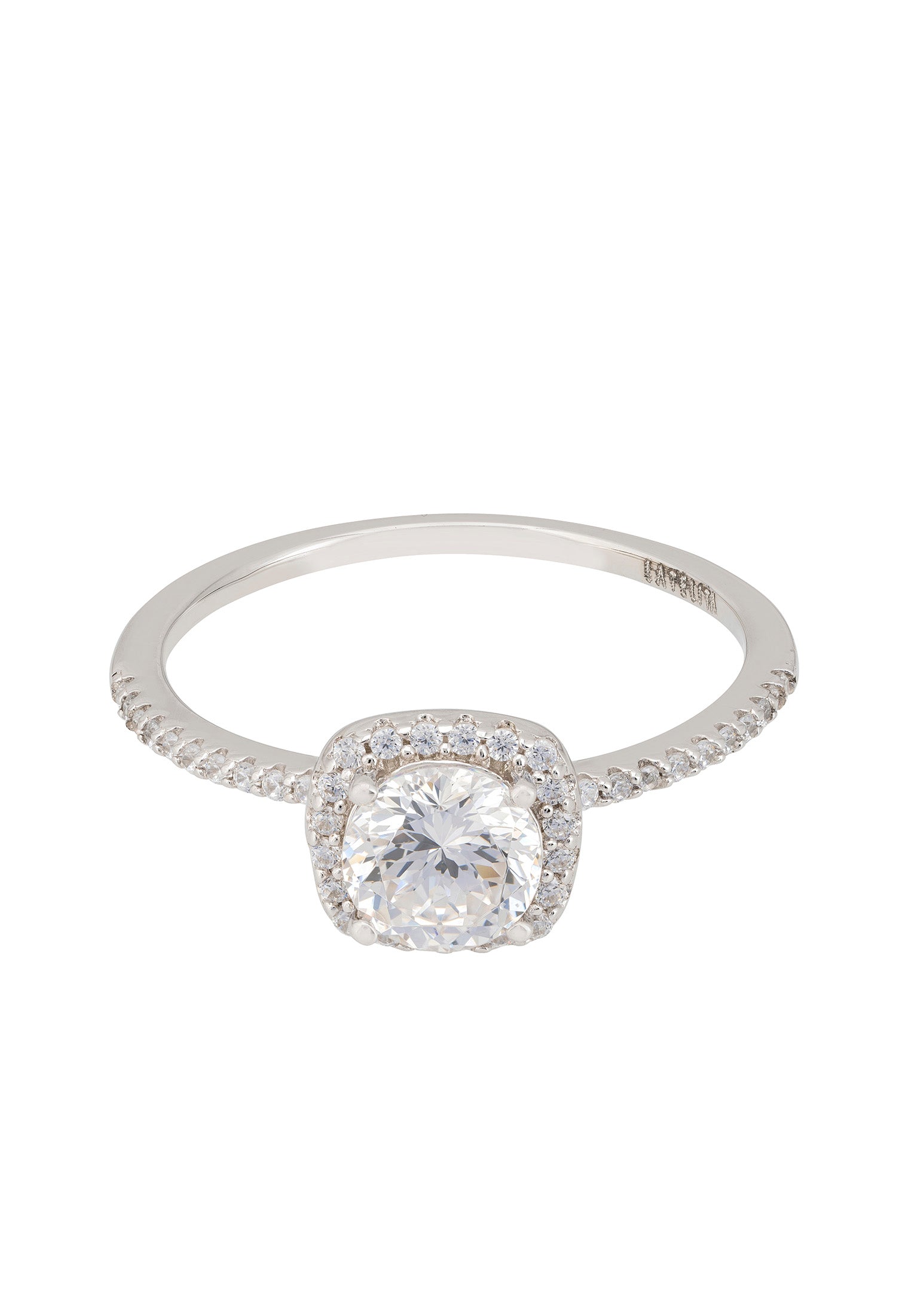 Elise Solitaire Moissanite Ring Silver
