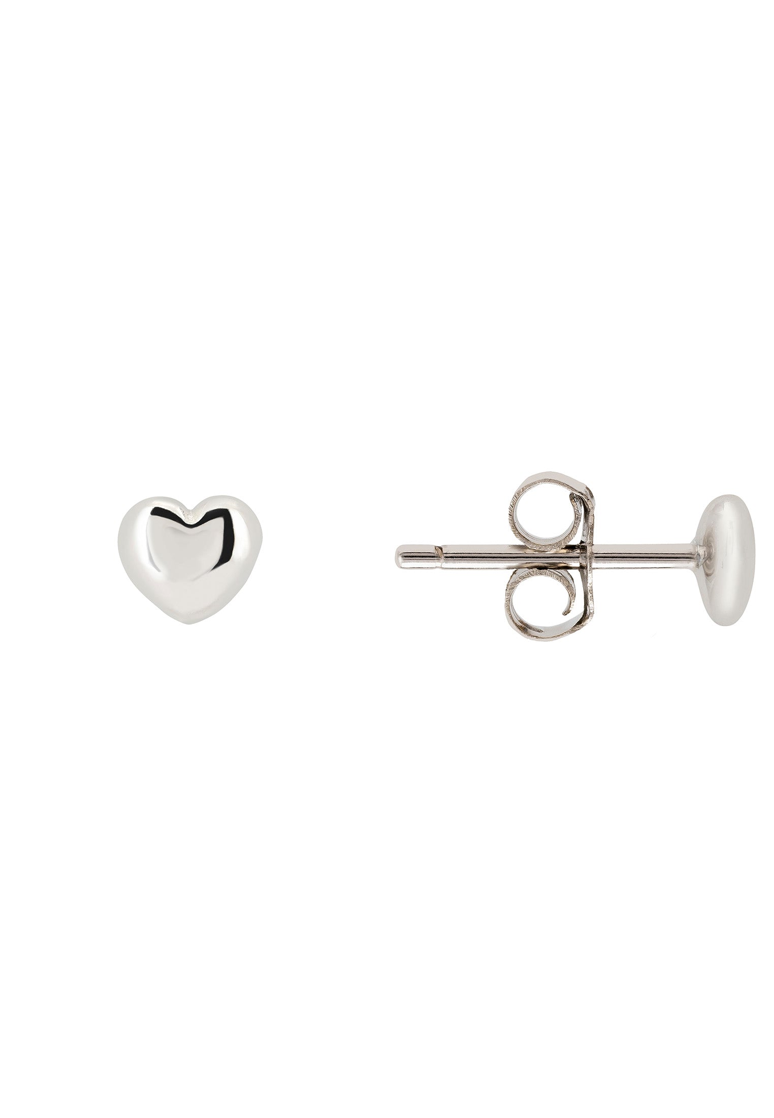 Heart Mini Stud Earrings Silver