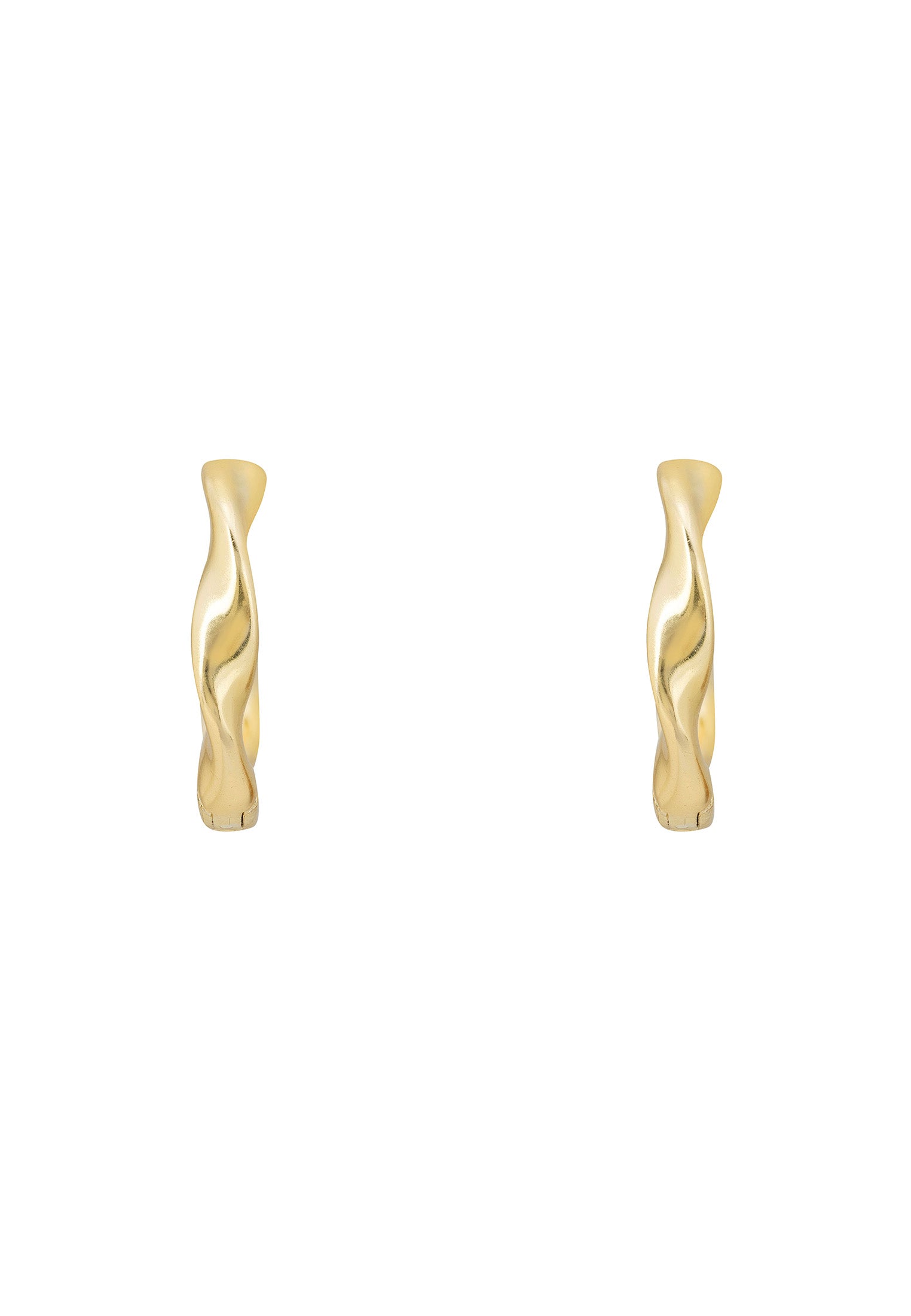 Ripple Mini Hoop Earrings Gold