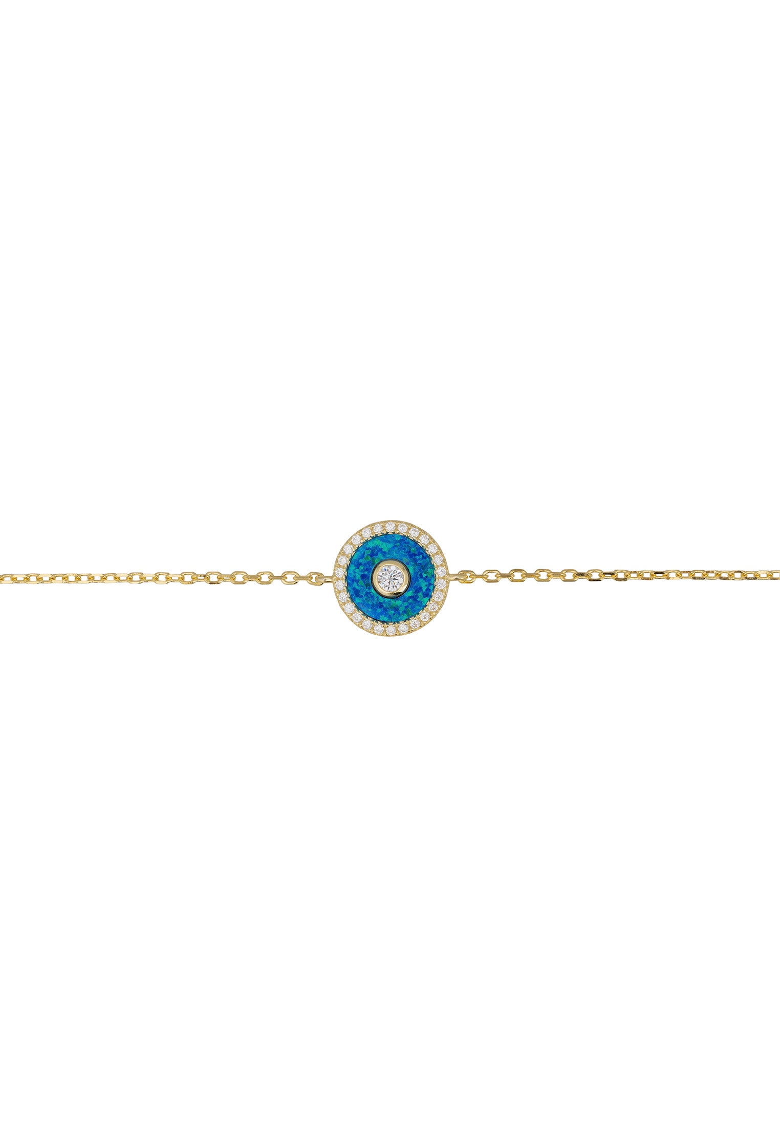 Mystique Amulet Turquoise Opalite Bracelet Gold