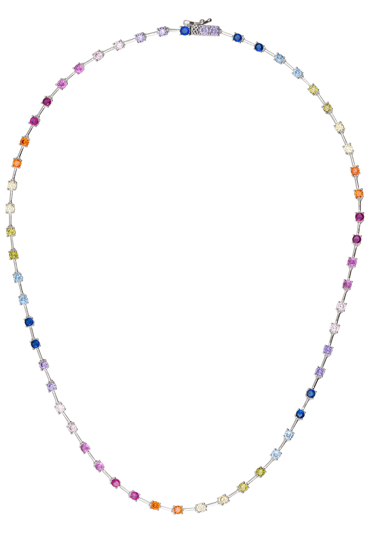 Rainbow Connection Choker Necklace Silver