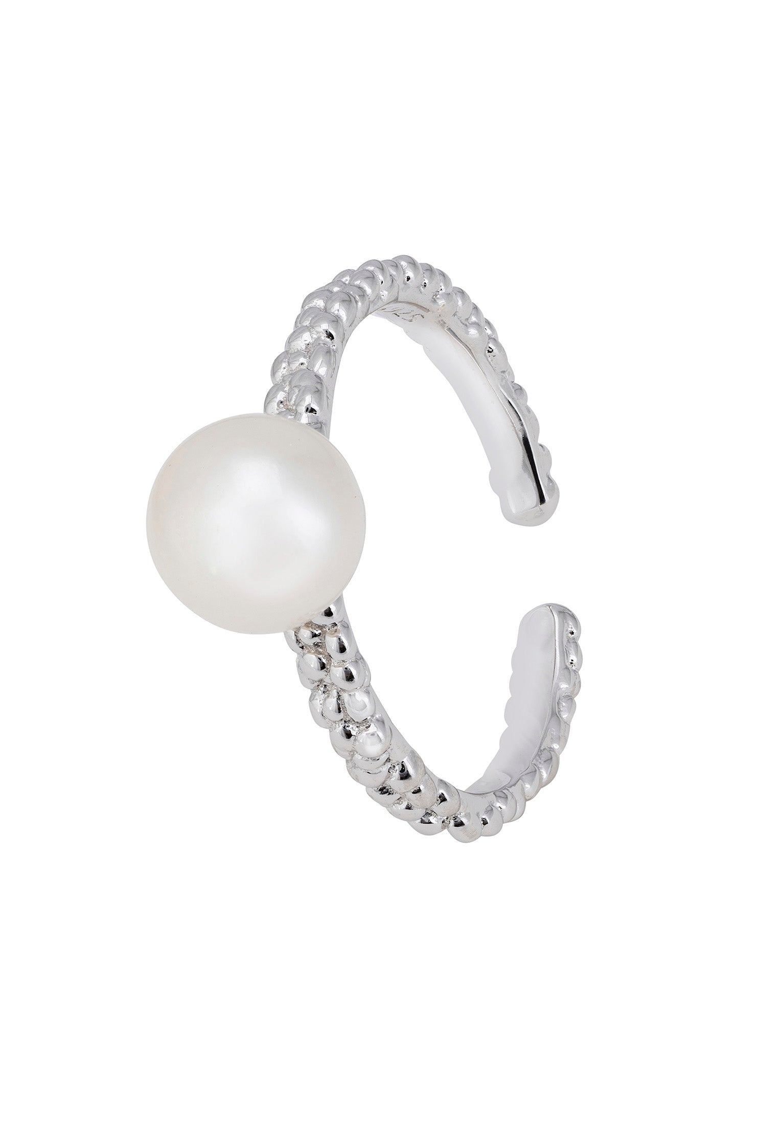 Pearl Twist Harmony Ring Silver
