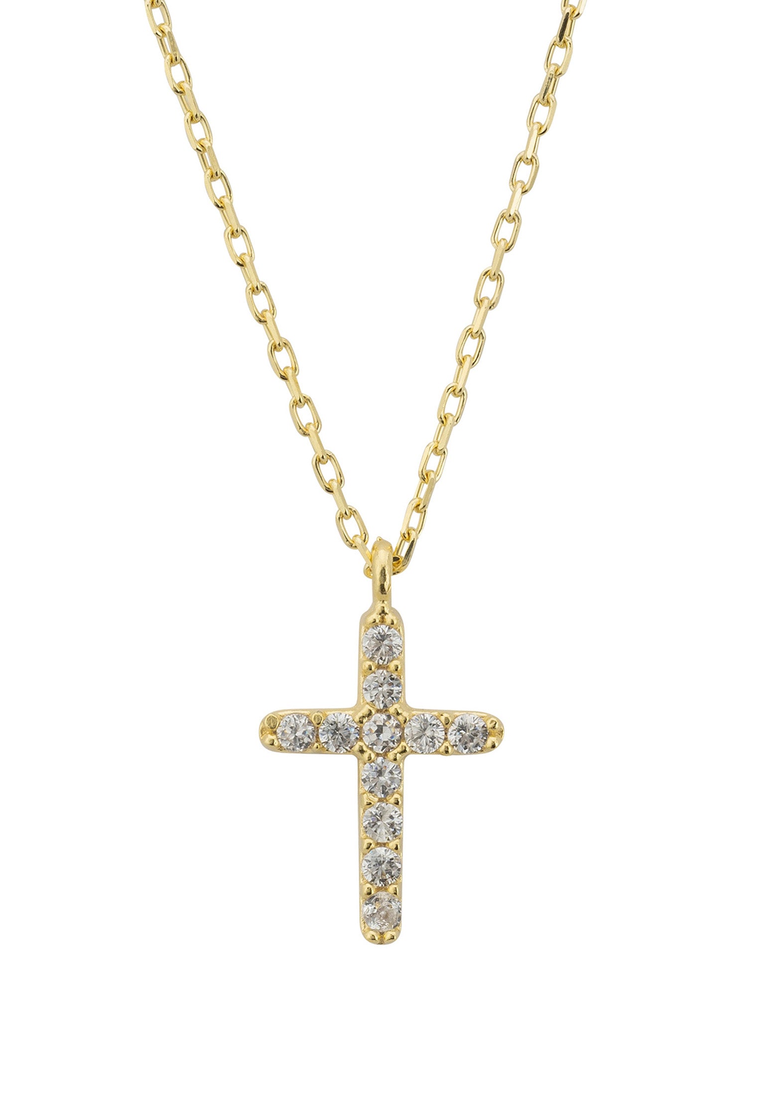 Divine Cross Pendant Necklace Gold
