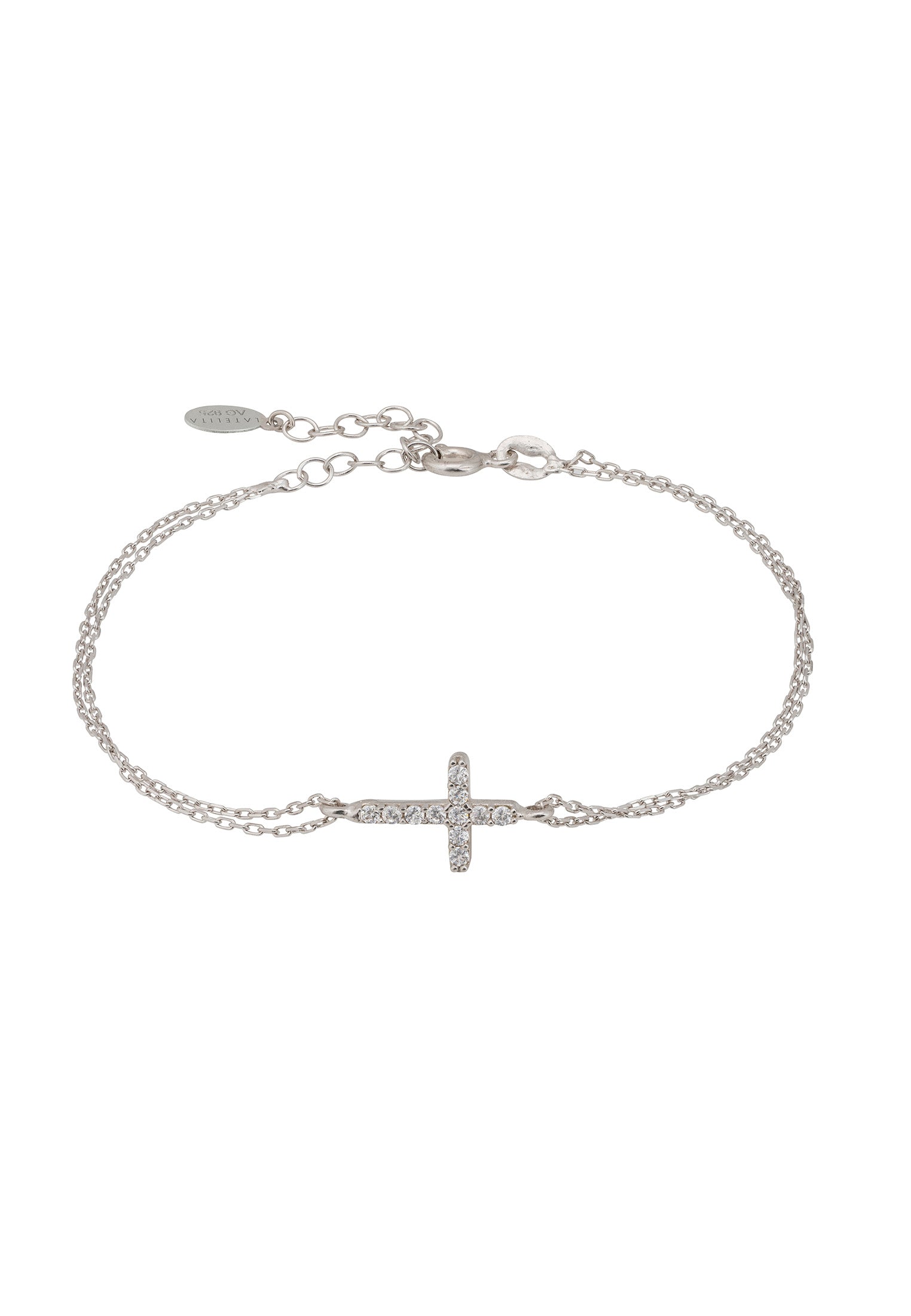 Divine Cross Bracelet Silver