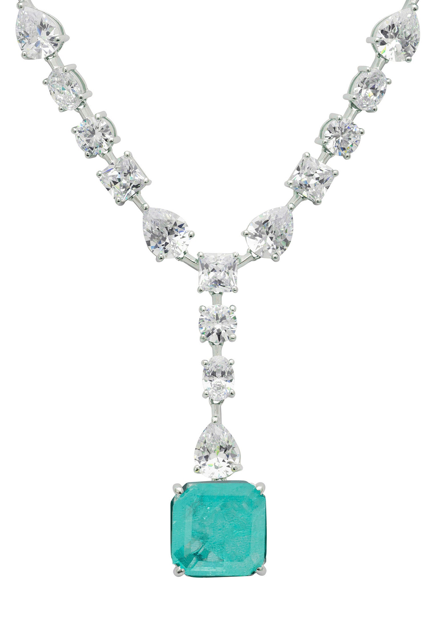 Penelope Paraiba Tourmaline Statement Necklace Silver