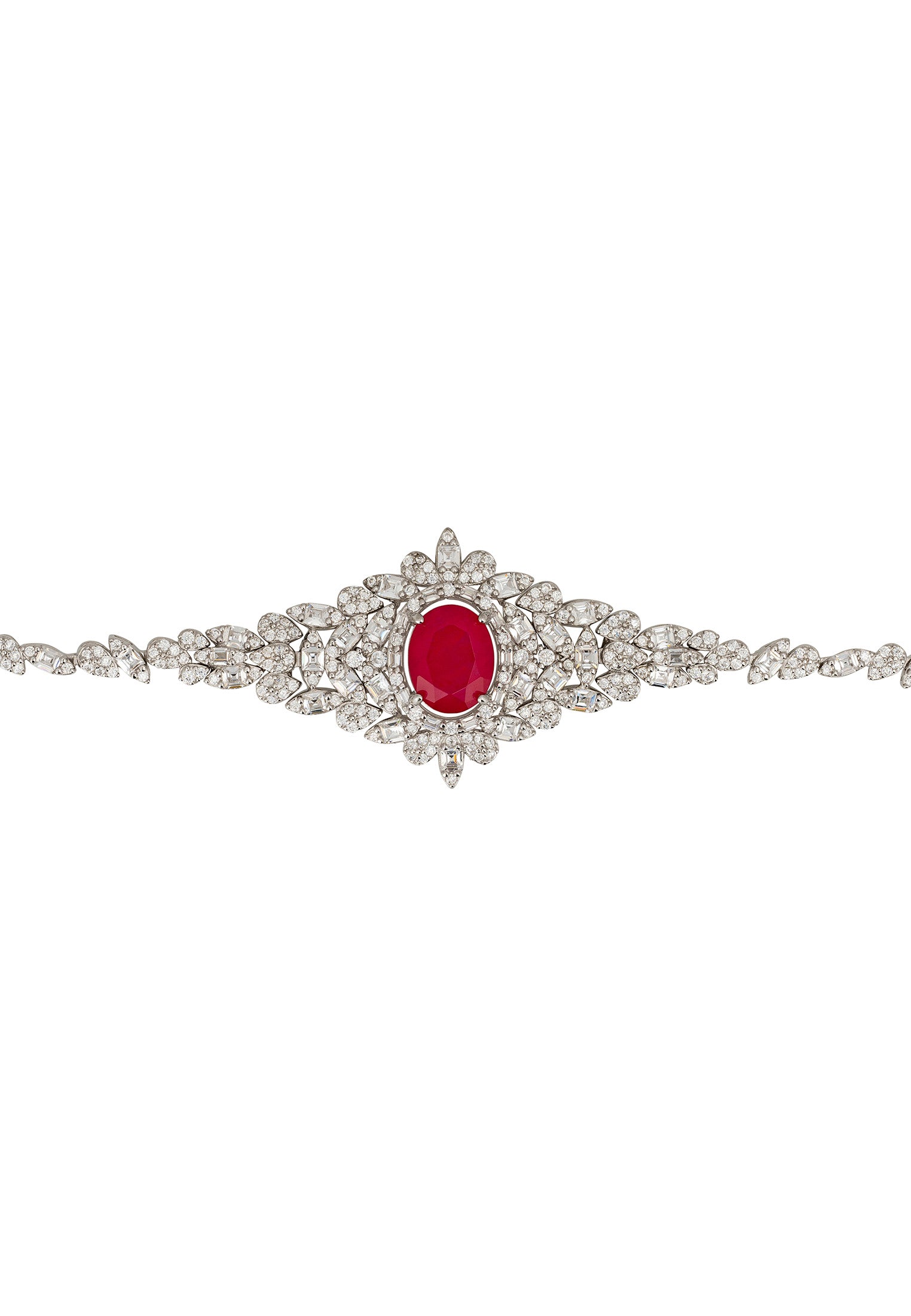 Arabesque Splendor Bracelet Pink Tourmaline Silver