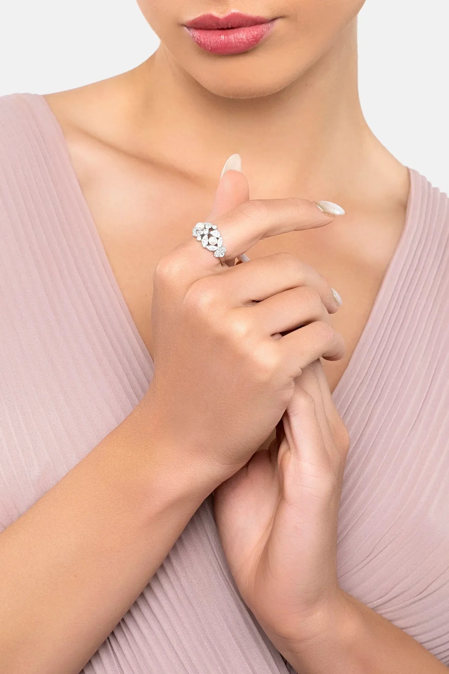 The bracelet worn by a model.